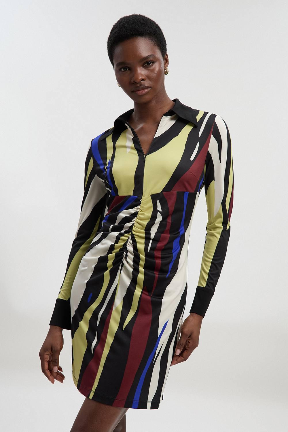 karen millen striped shirt dress Karen Millen Stripe Cotton Rosette Woven Shirt Maxi Dress in Blue