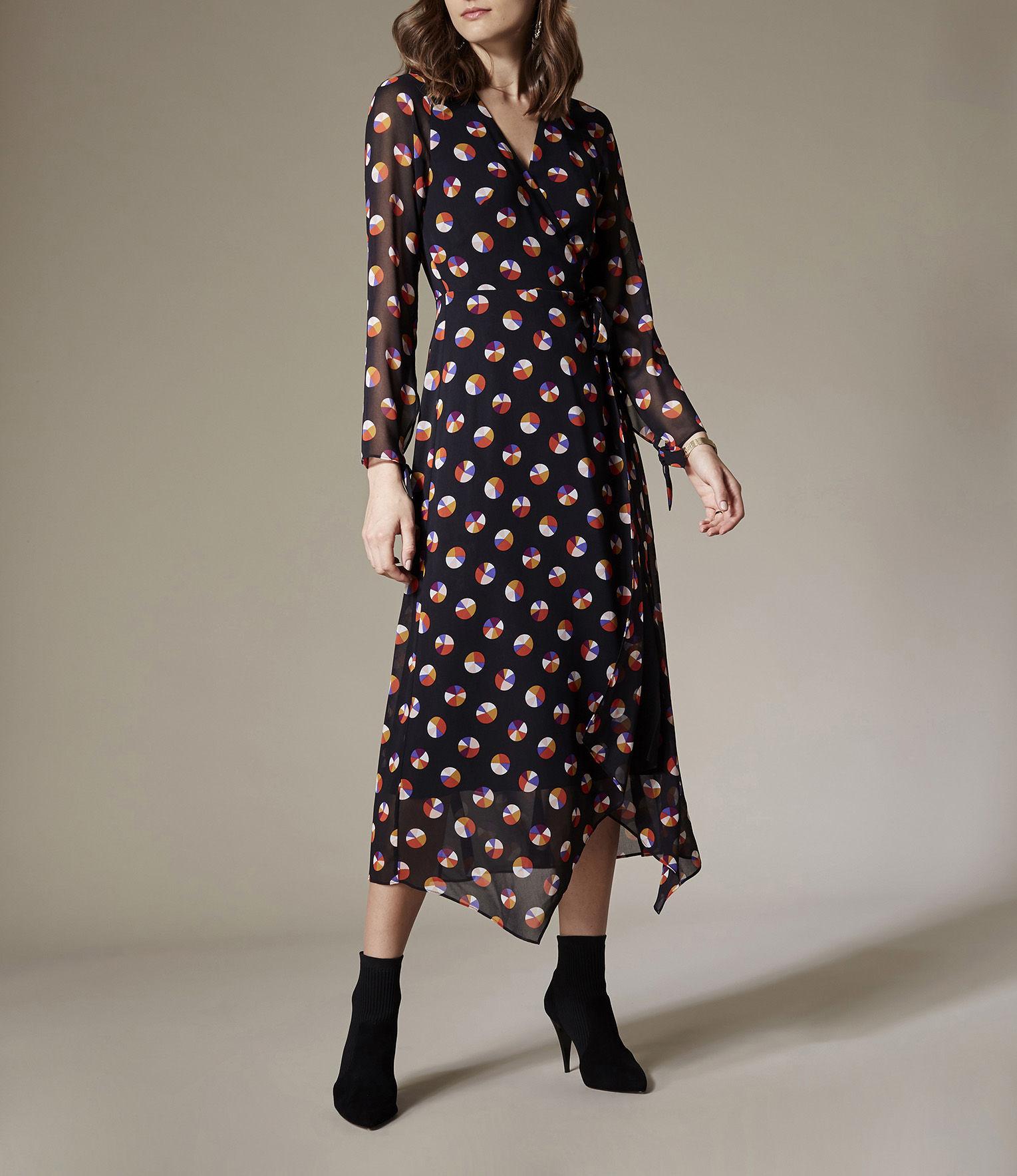 karen millen colour pop wrap dress