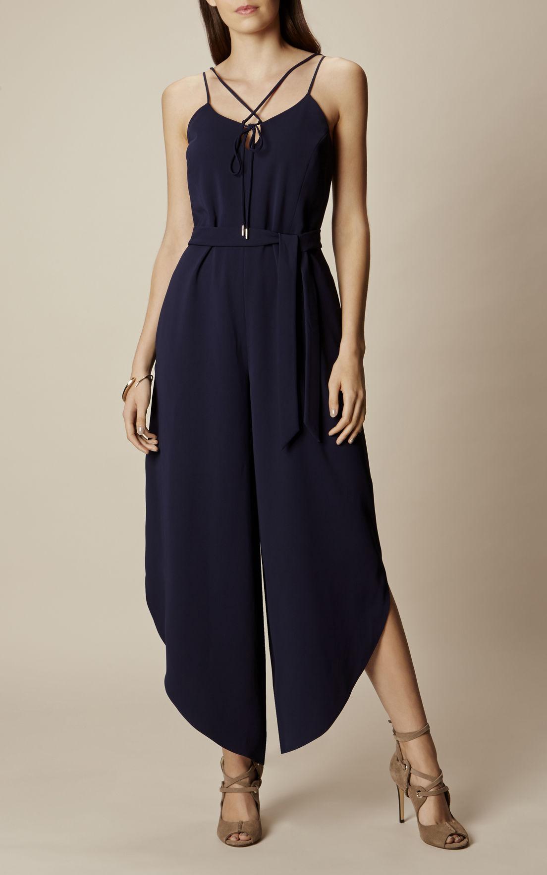 karen millen navy jumpsuit
