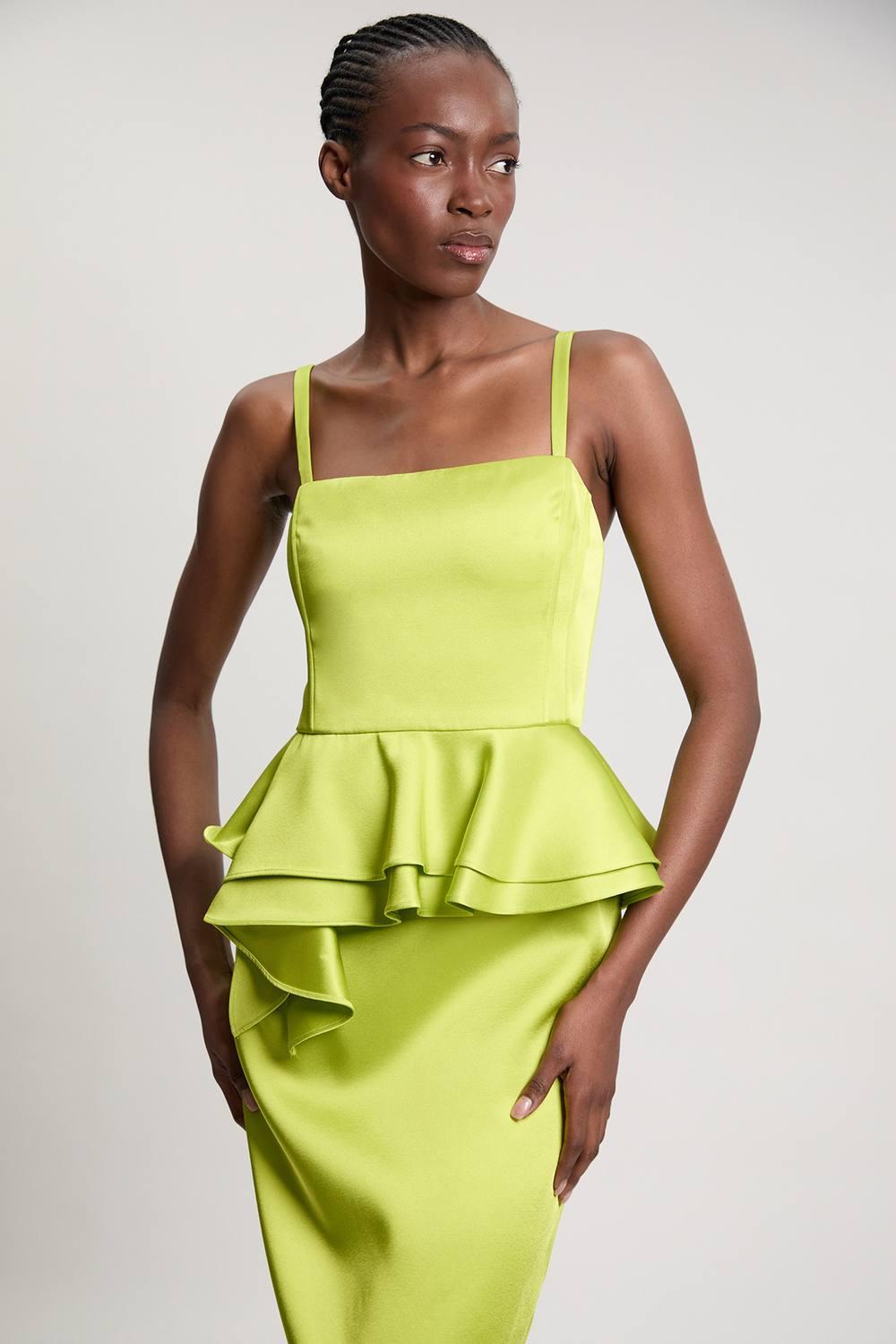 karen millen lime green dress Karen Millen Wrap Mini Dress, Lime