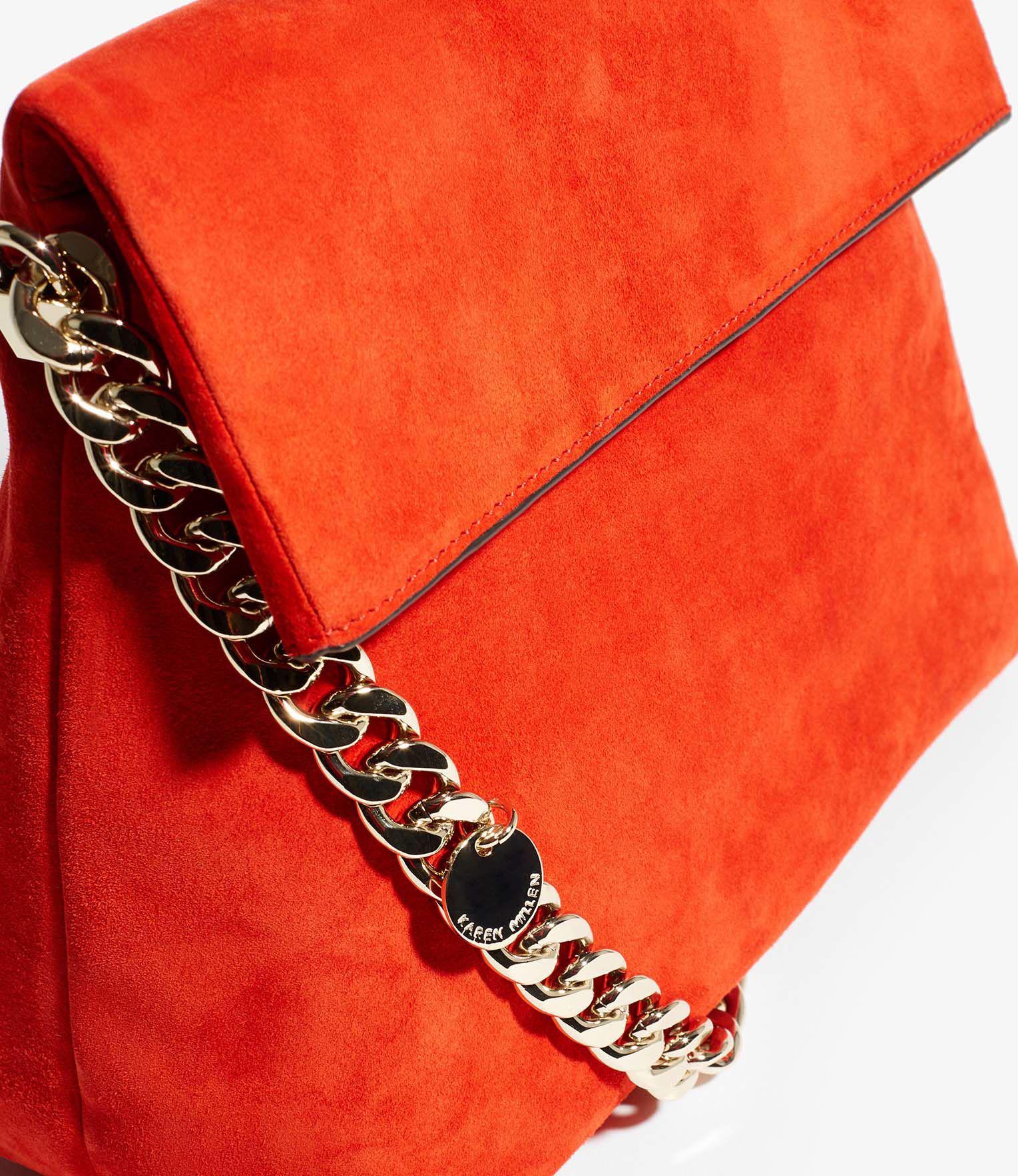 karen millen fold over chain strap bag