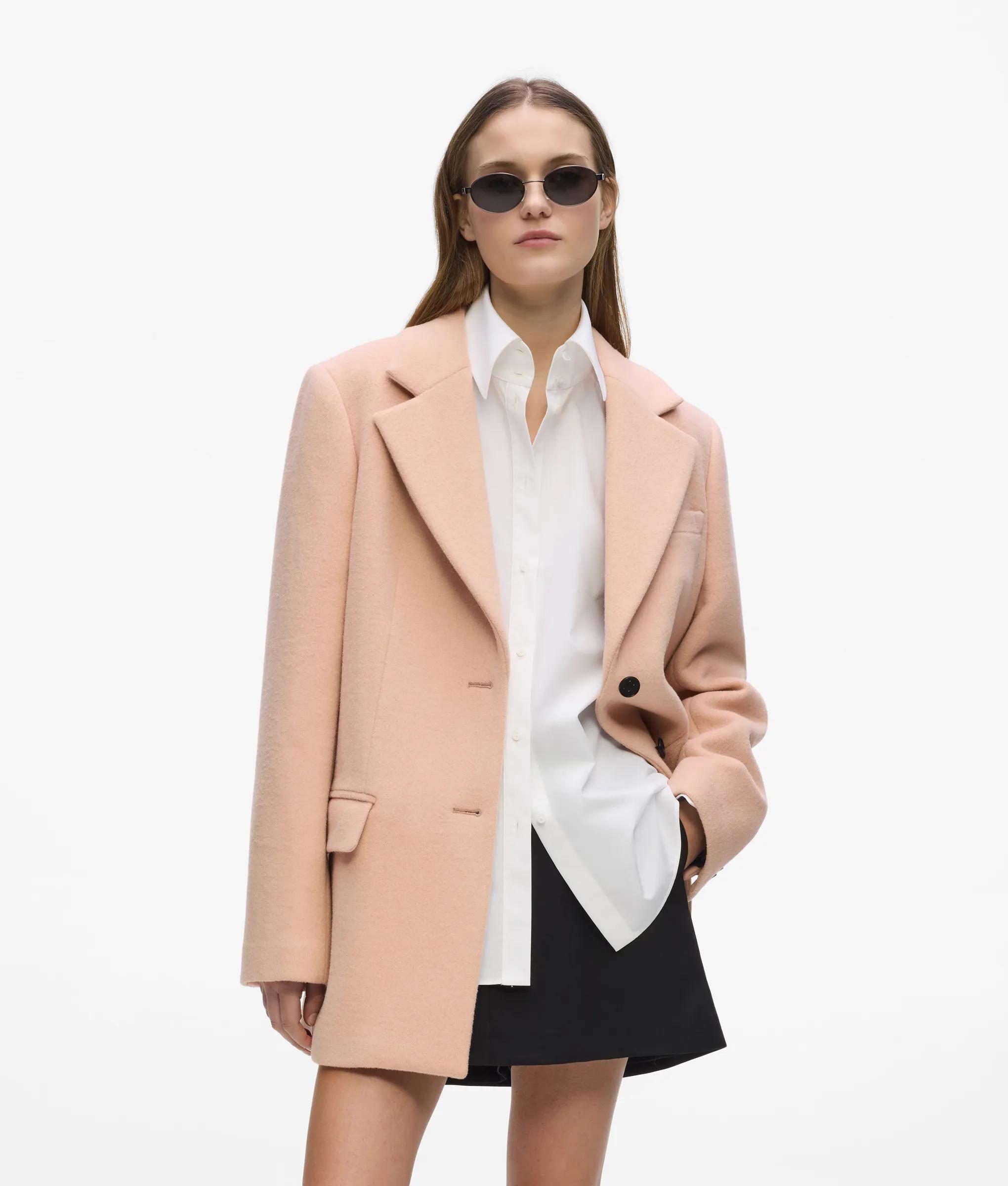KARL LAGERFELD ロングコート マキシ丈 ヘリンボーン ファー付き Amazon.com: KARL LAGERFELD Paris Women's Outerwear long wrap coat