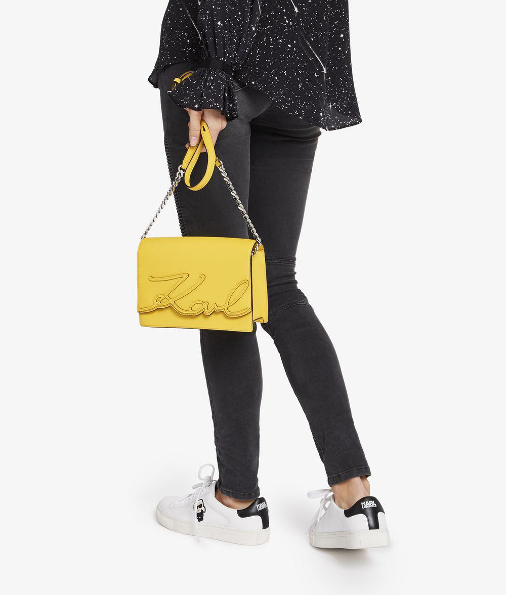 karl lagerfeld yellow bag
