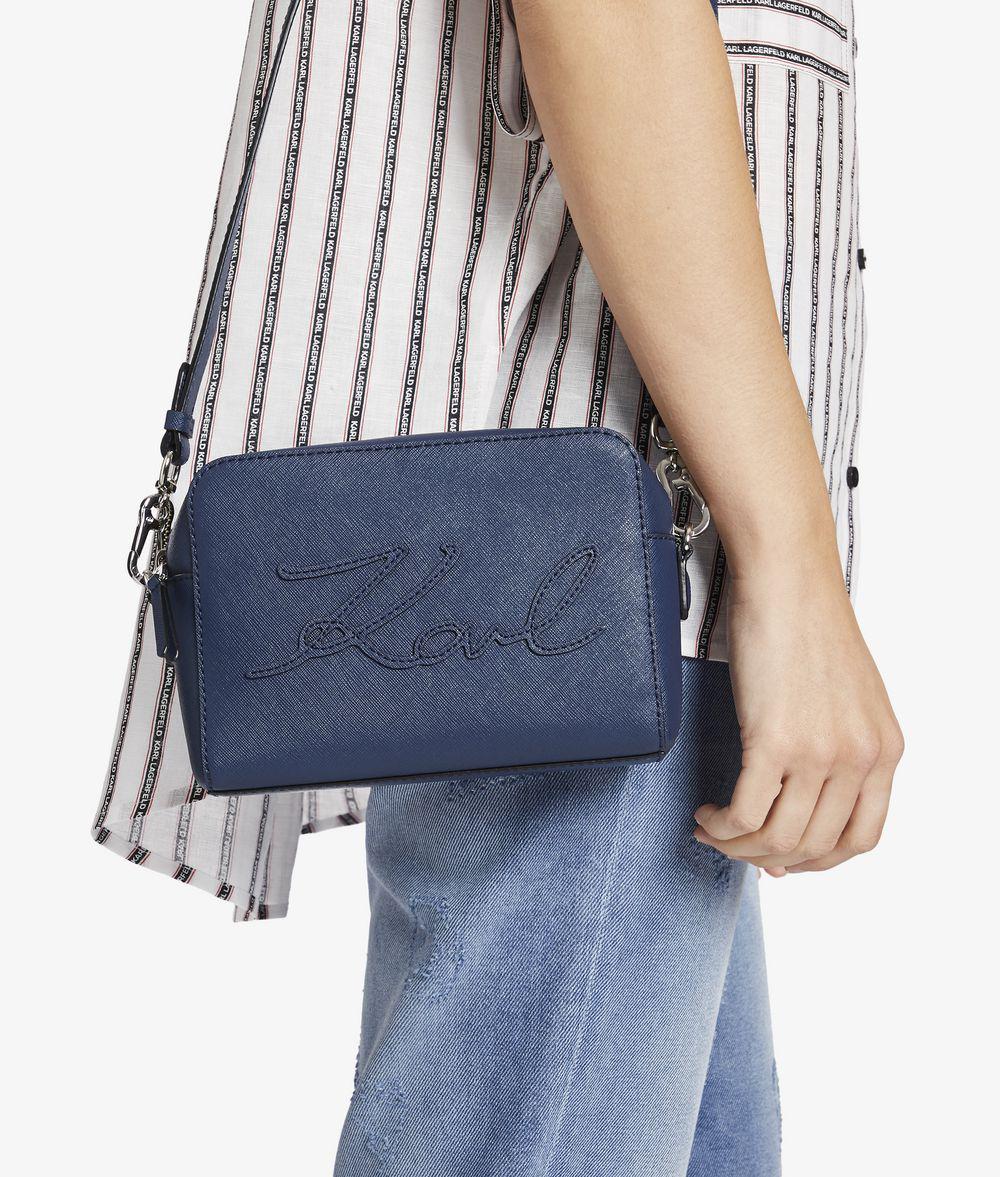 Lyst Karl Lagerfeld K Signature Essential Camera Bag In Blue Gallery Women S Camera Bags