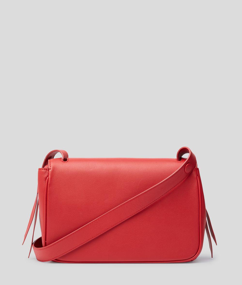 Karl Lagerfeld Leather K/ikon Shoulder Bag in Red - Lyst