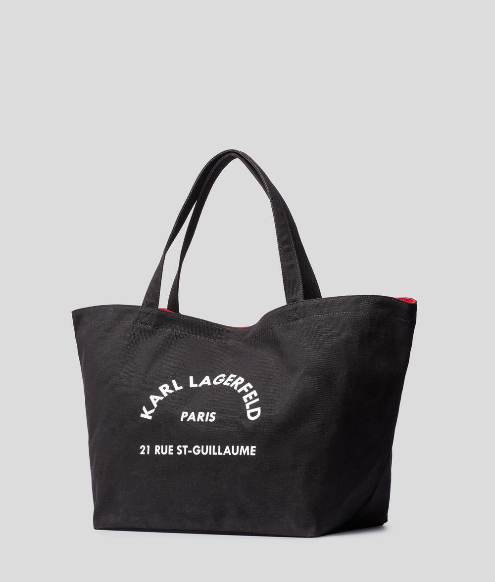 Karl Lagerfeld Canvas Rue St Guillaume Tote in Black - Lyst
