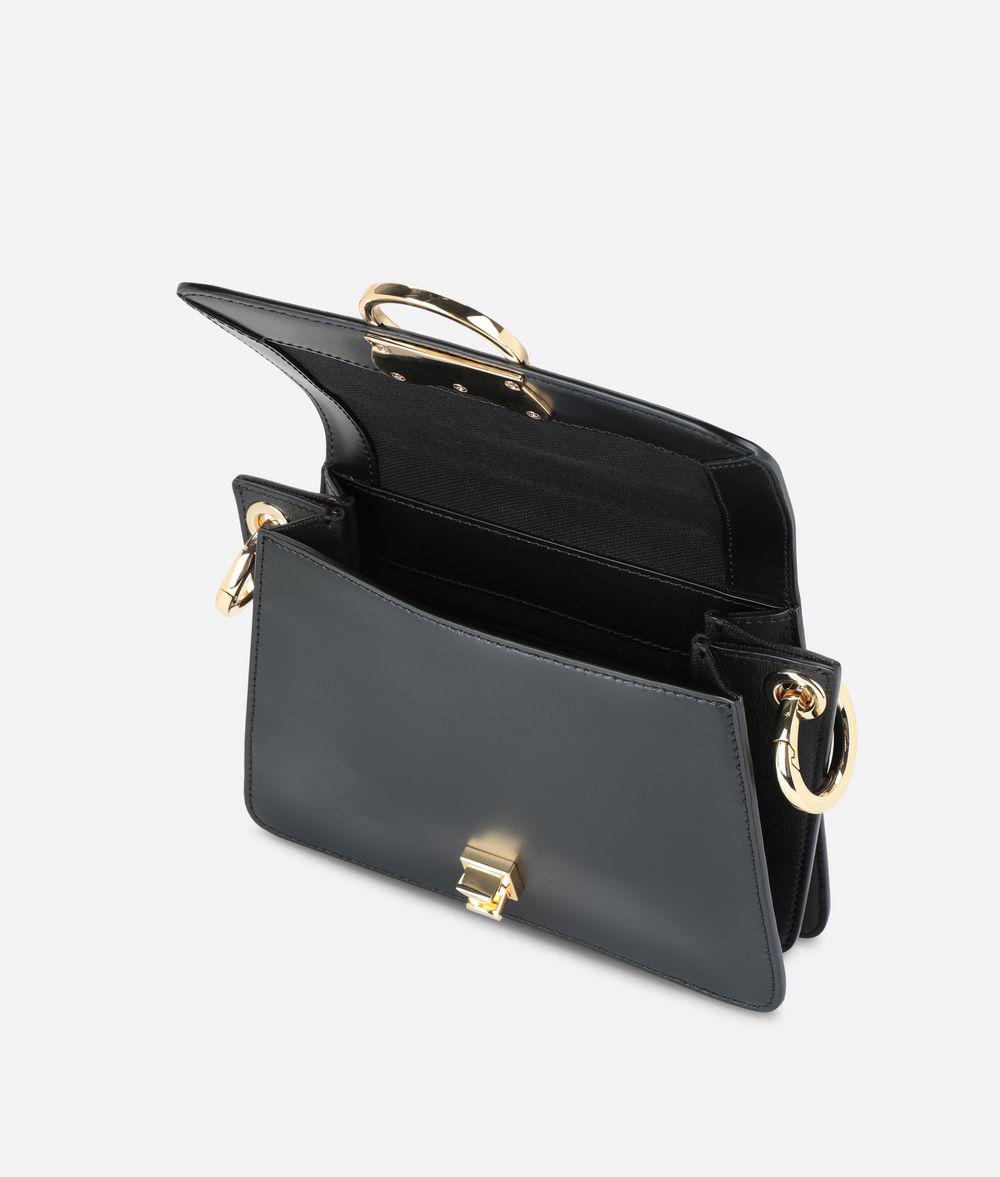 Karl Lagerfeld Leather K/katlock Shoulder Bag in Black Lyst