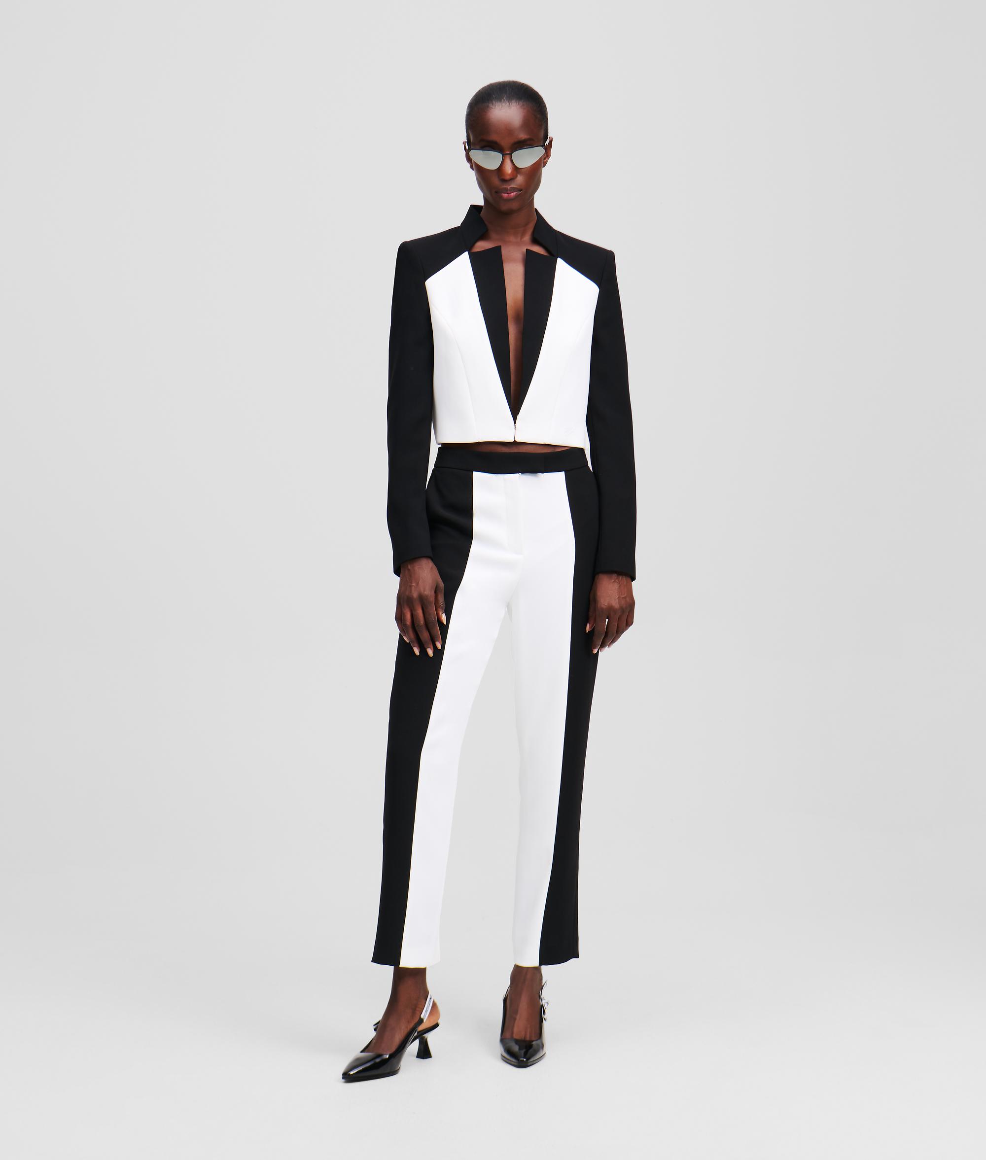 Karl Lagerfeld Color-Block Tailored Blazer in Black Lyst UK