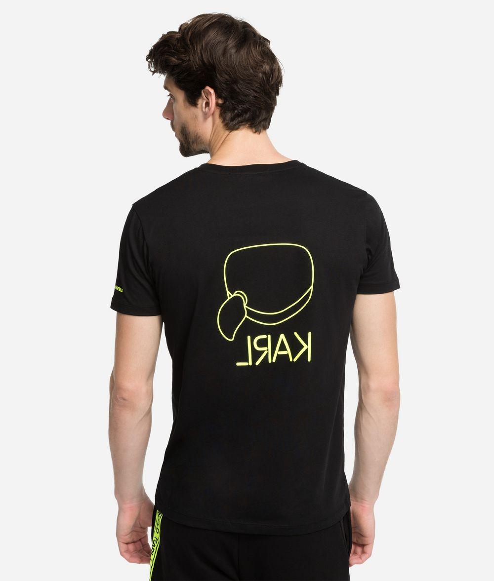 Karl Lagerfeld Neon Ikonik Tshirt in Black for Men Lyst