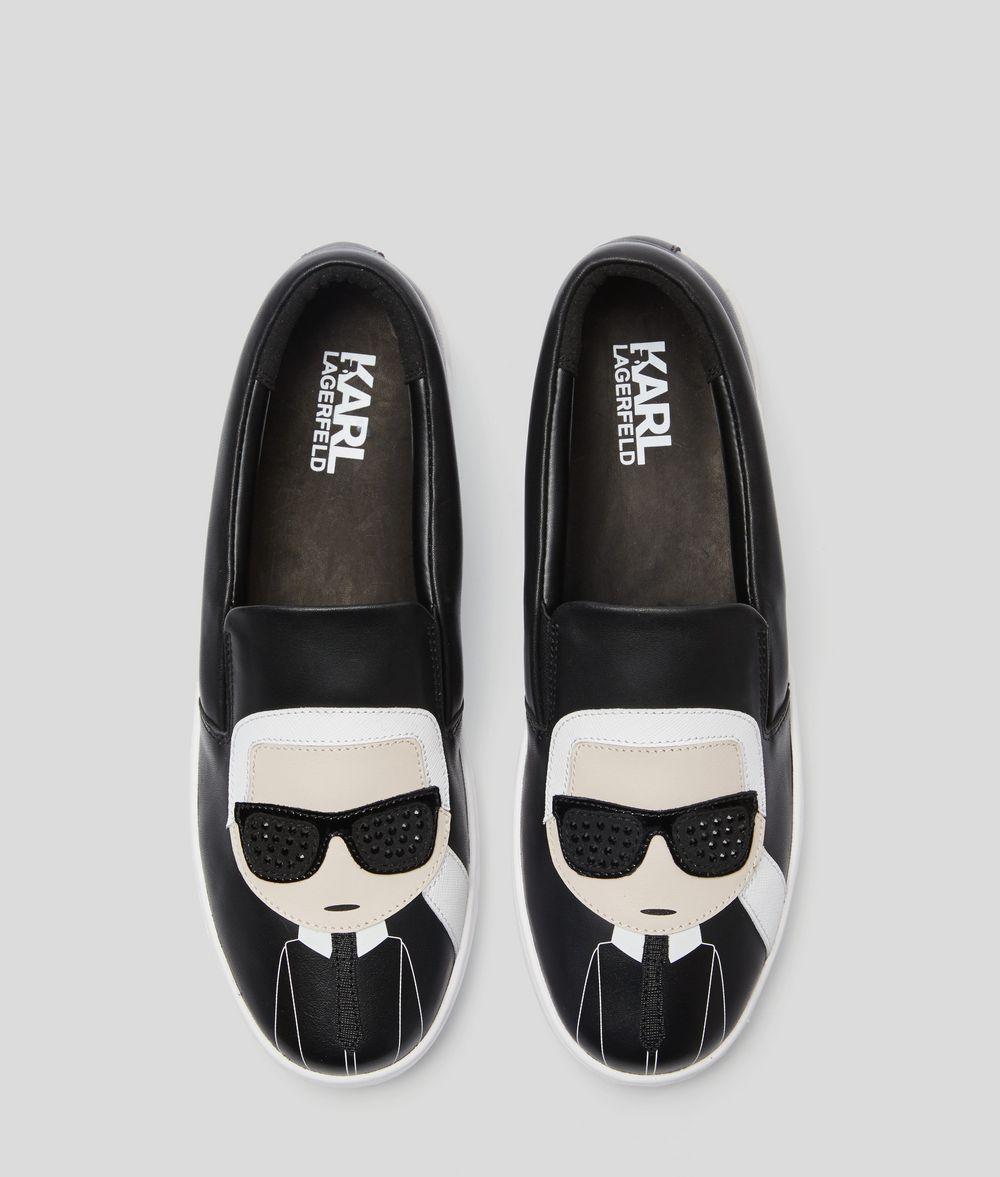 Karl Lagerfeld Leather K/ikonik Kupsole Ii Slipon Sneaker in Black Lyst