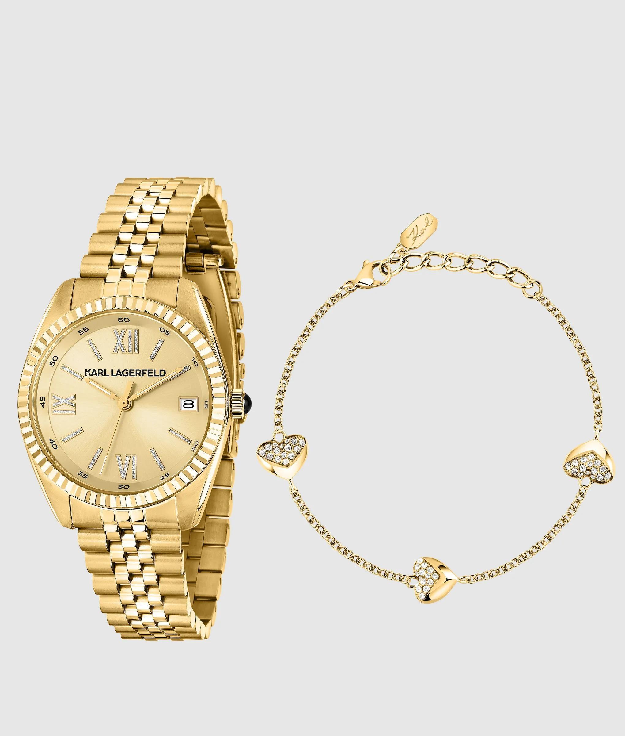 Karl Lagerfeld Gold Watch with Textured Band Morellato Group - KARL LAGERFELD main image 3
