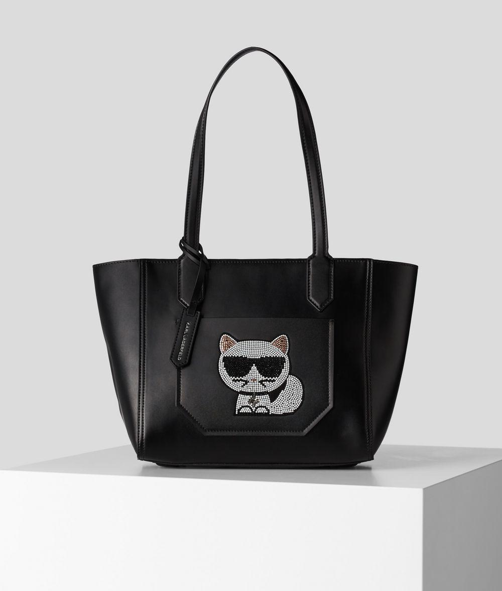 Karl Lagerfeld Leather K/ikonik Choupette Tote Bag in Black Lyst