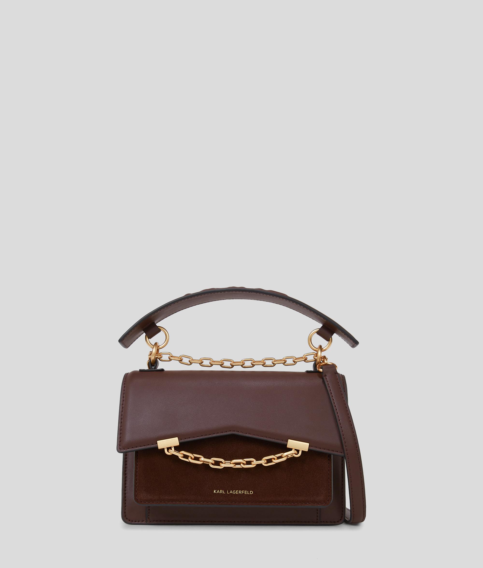 Karl Lagerfeld K seven Grainy Suede Shoulder Bag in Brown Lyst UK