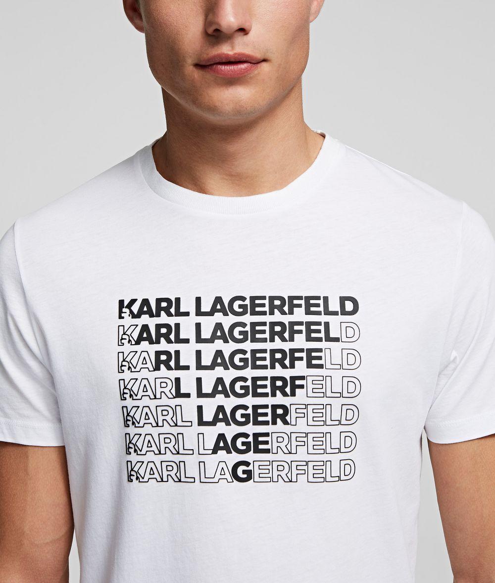 Karl Lagerfeld Cotton Logo T-shirt in White for Men - Lyst