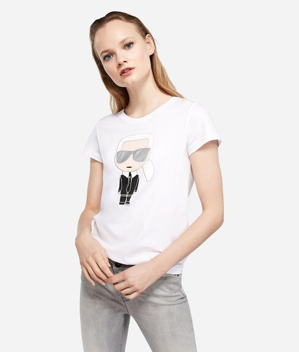 Karl Lagerfeld Cotton T-shirt in White - Lyst