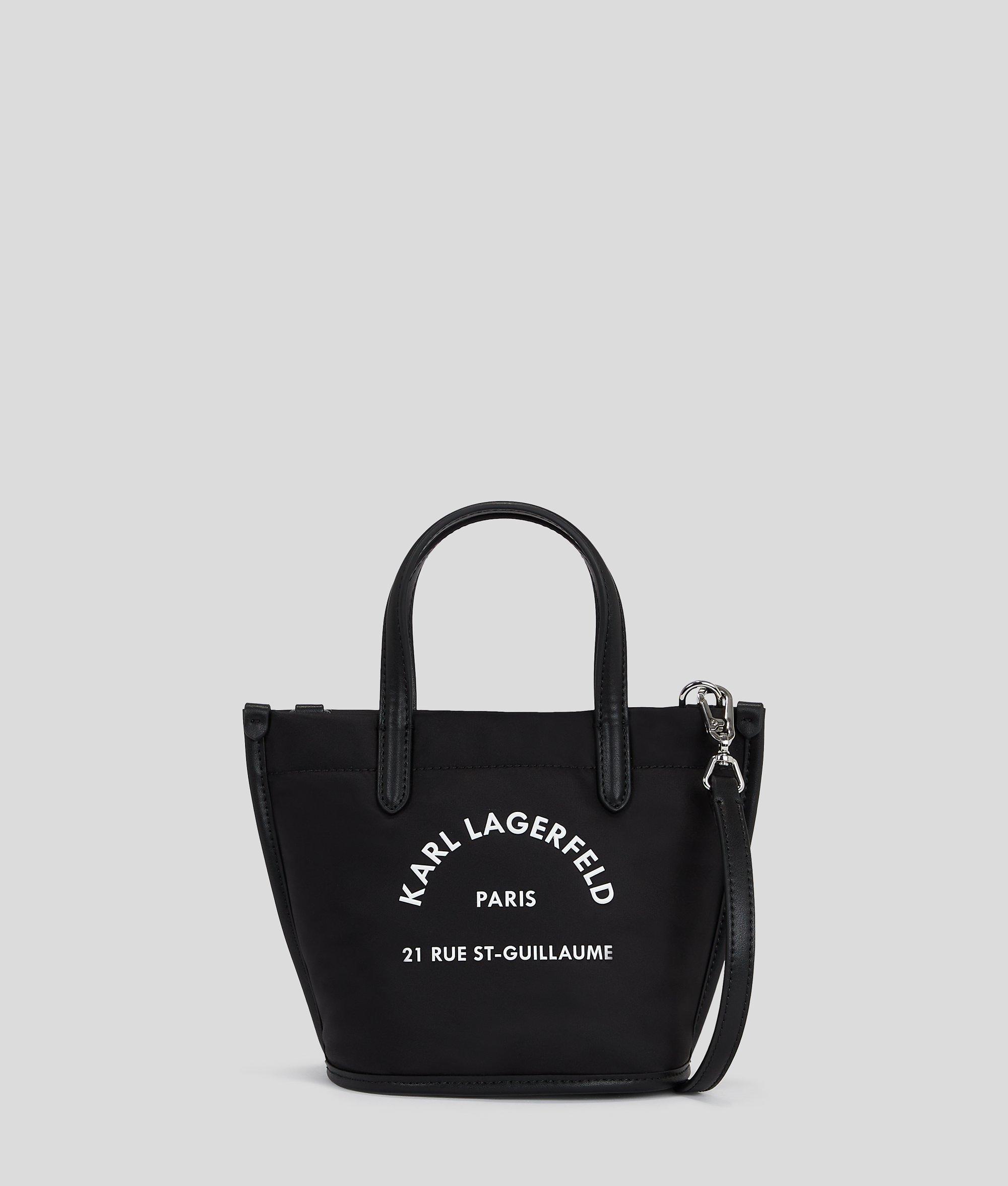 Karl Lagerfeld Rue St guillaume Nylon Mini Tote Bag in Black Lyst UK