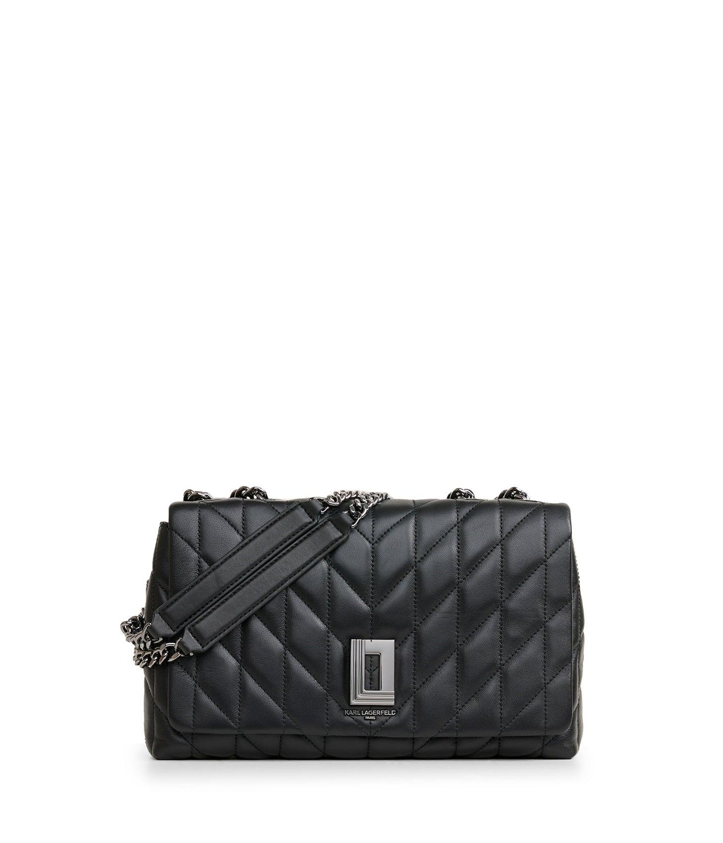 Karl Lagerfeld Women's Lafayette Quilted Shoulder Bag Black