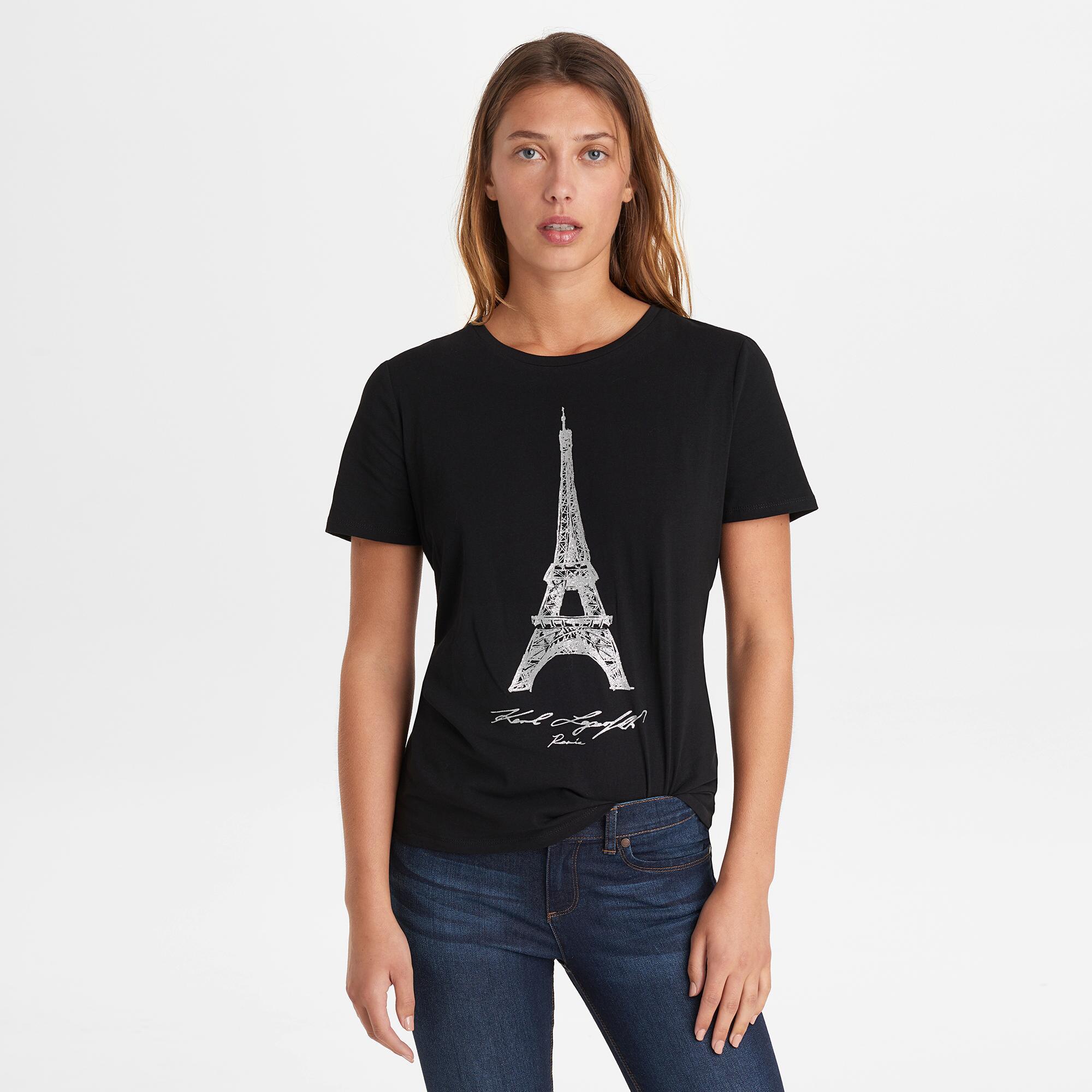 Karl lagerfeld eiffel tower t shirt Clearance