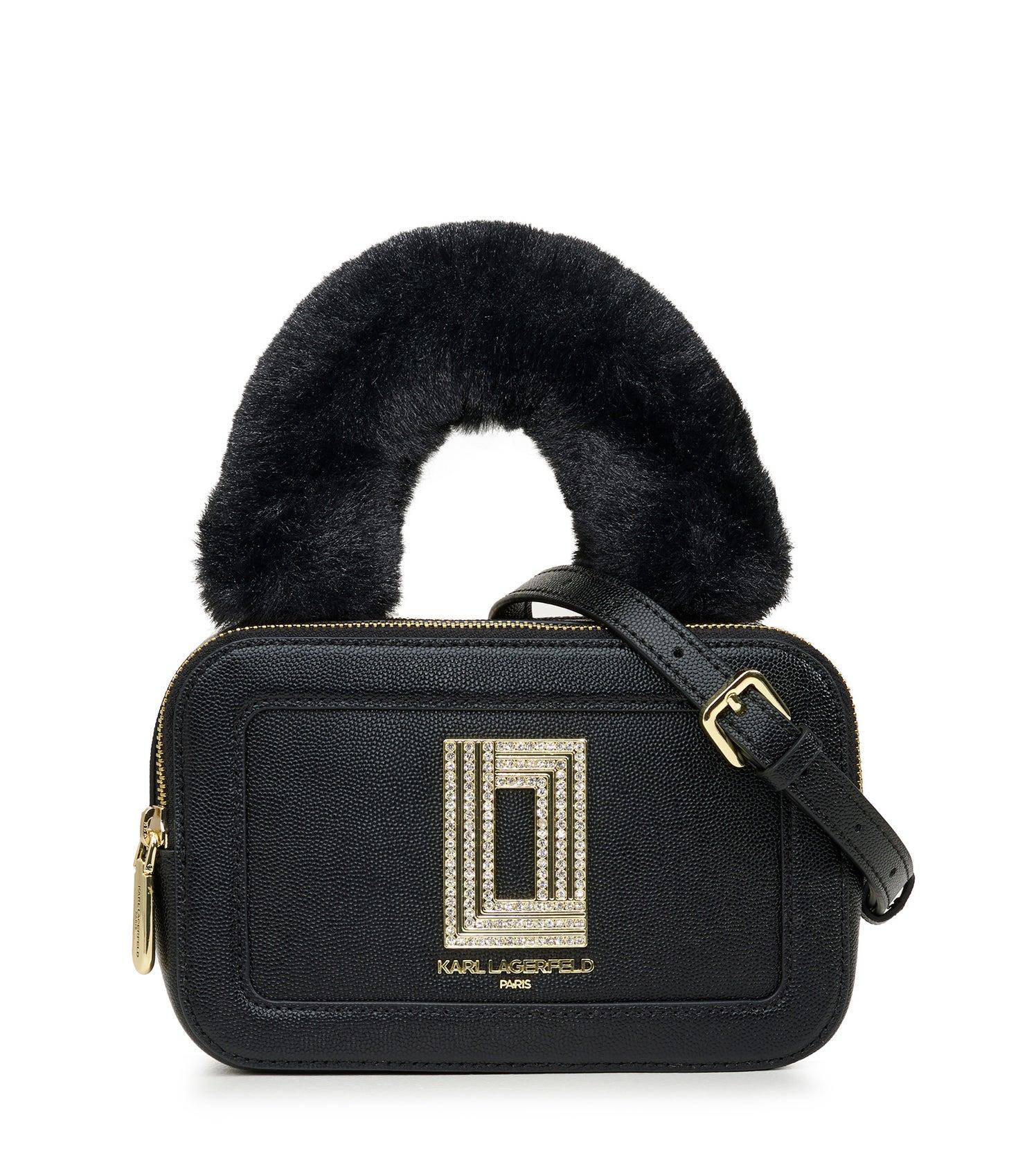 Karl Lagerfeld Women's Simone Fuzzy Handle Camera Bag Black Lyst