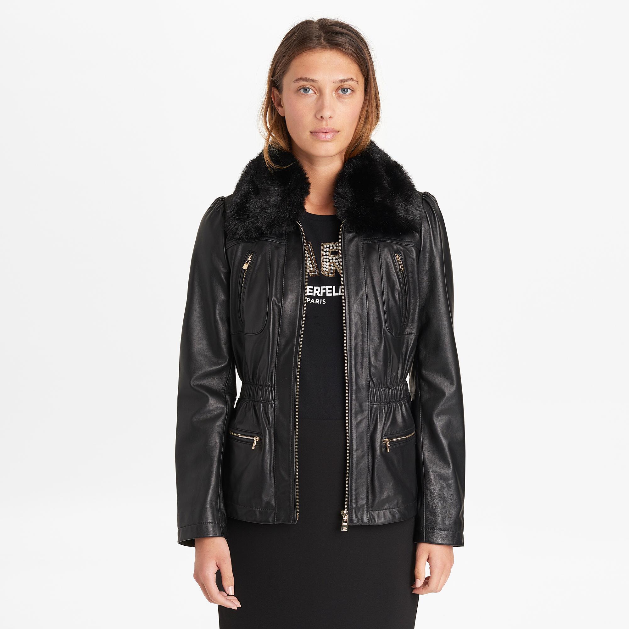 cinch leather jacket