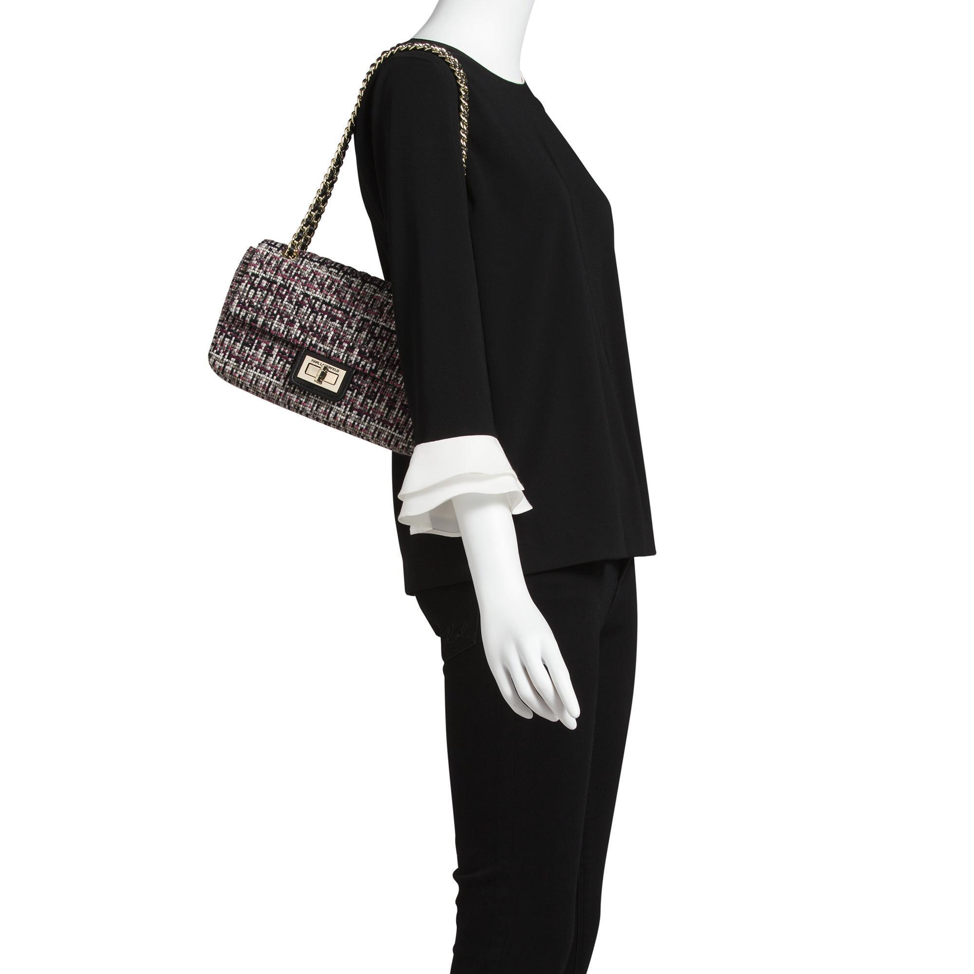 Karl Lagerfeld Agyness Woven Shoulder Bag