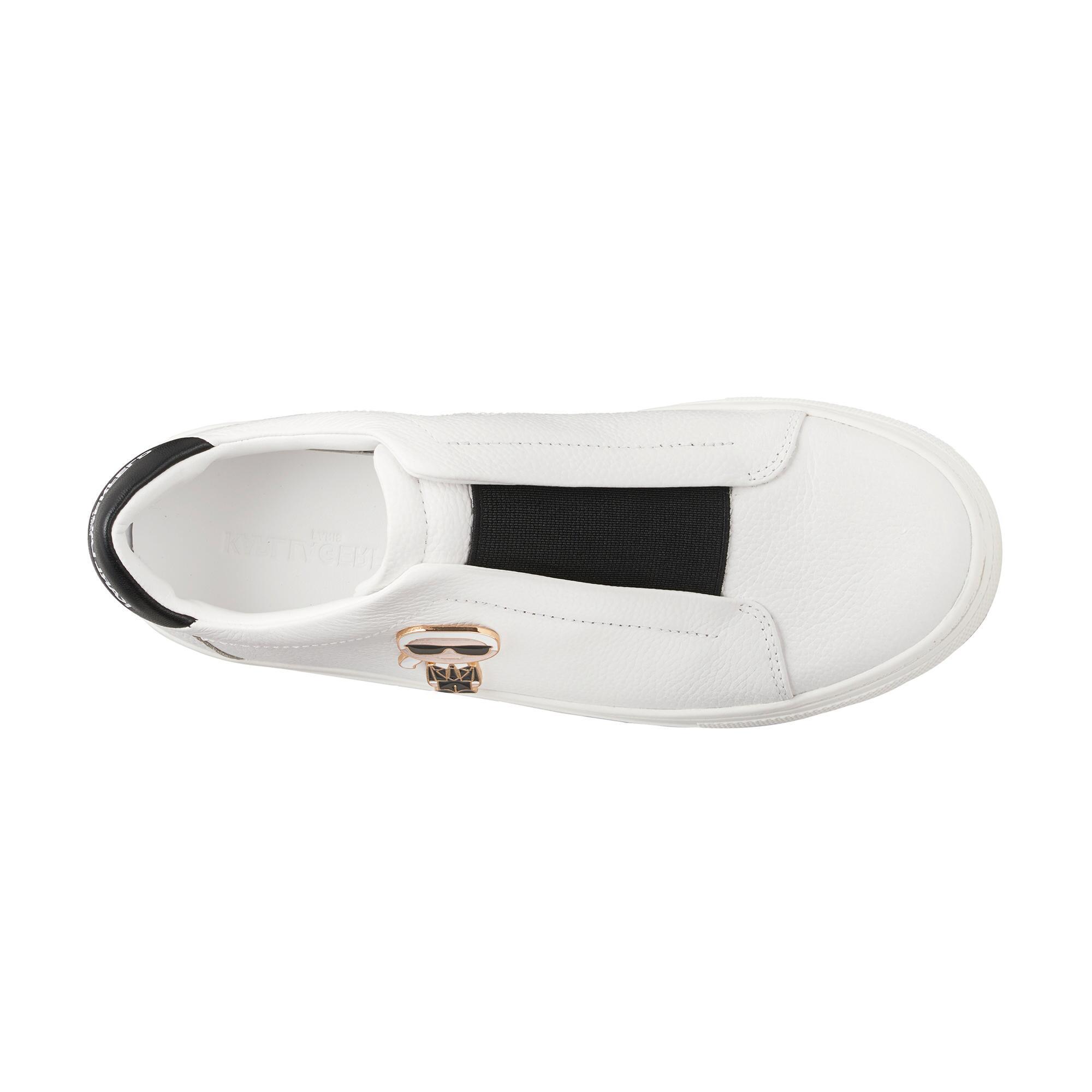 Karl Lagerfeld Rubber Ceci Slip On Sneaker in Bright White/Black (White) -  Lyst