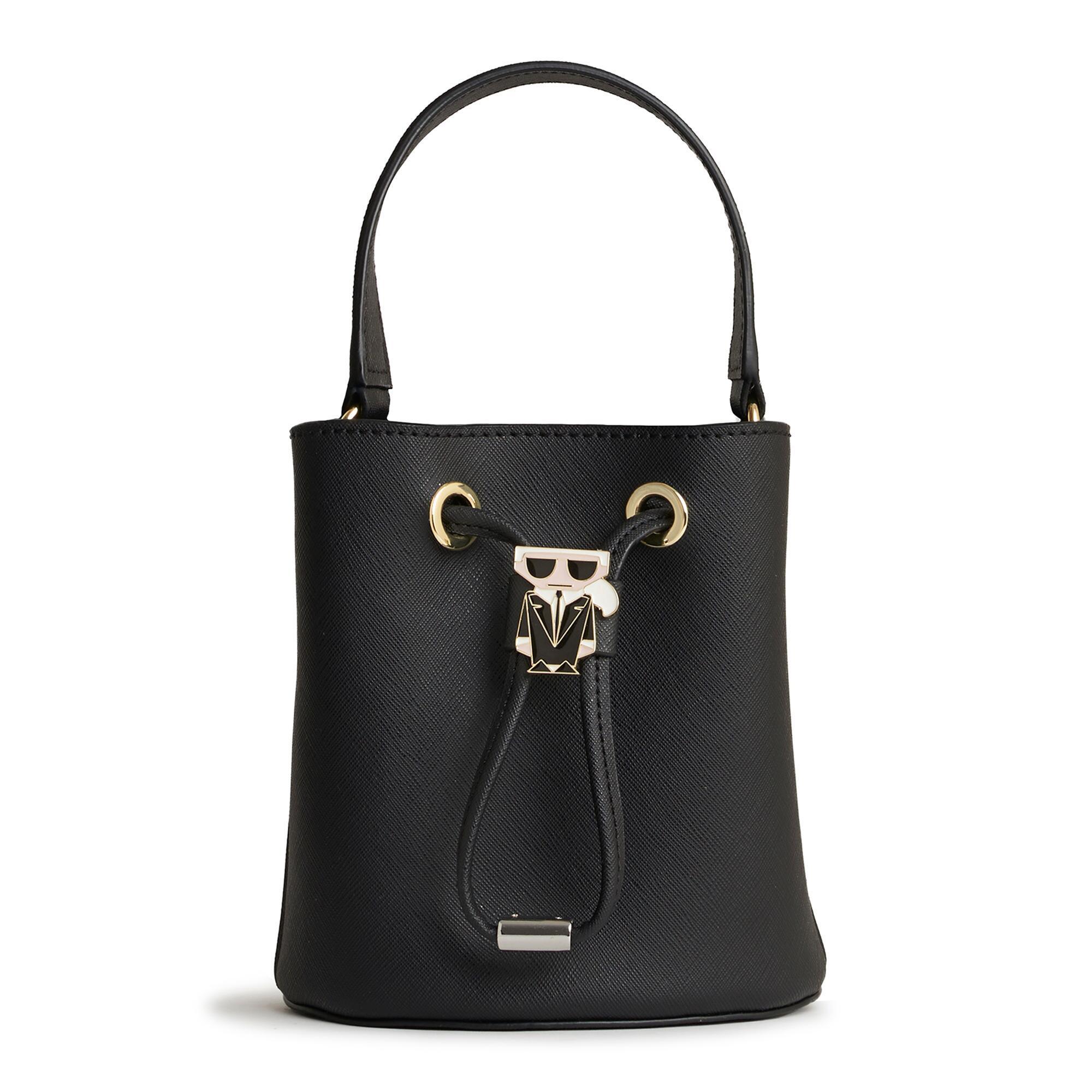 Karl Lagerfeld Maybelle Karl Bucket Bag in Black | Lyst