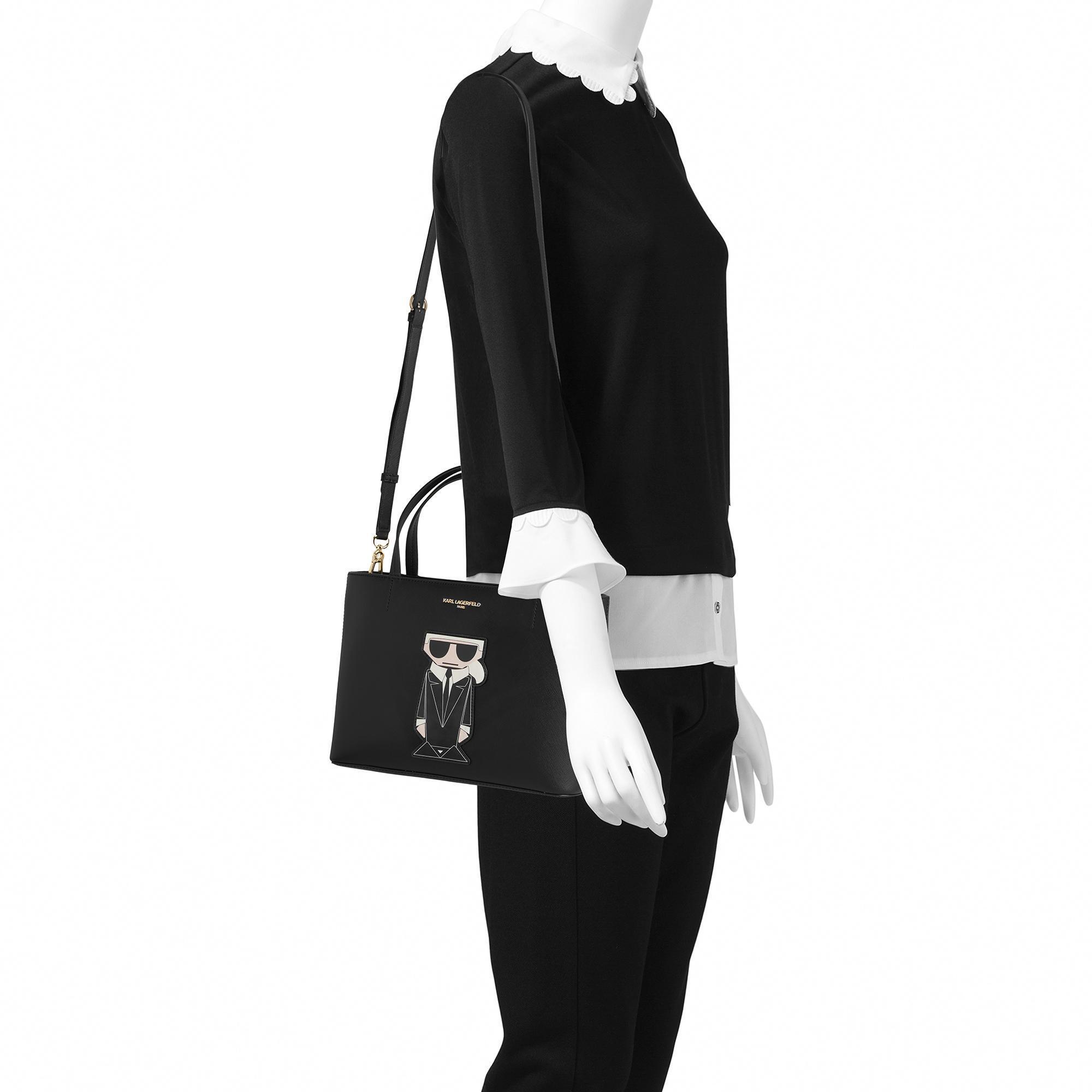 Karl Lagerfeld Maybelle Mini Tote Crossbody in Black | Lyst
