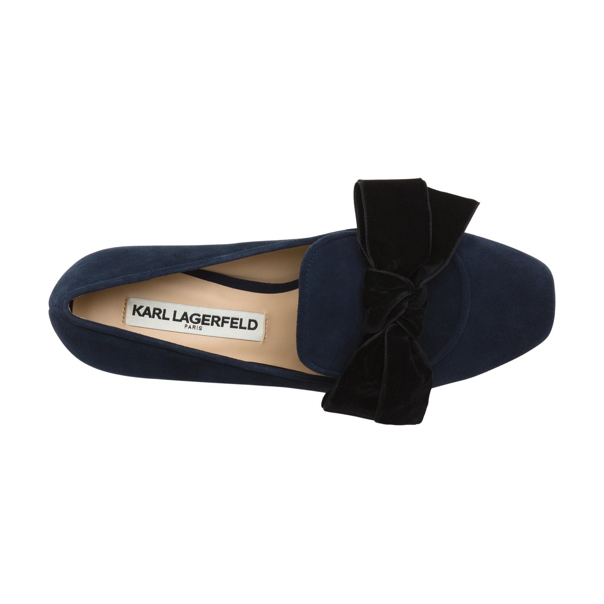 karl lagerfeld blue suede shoes