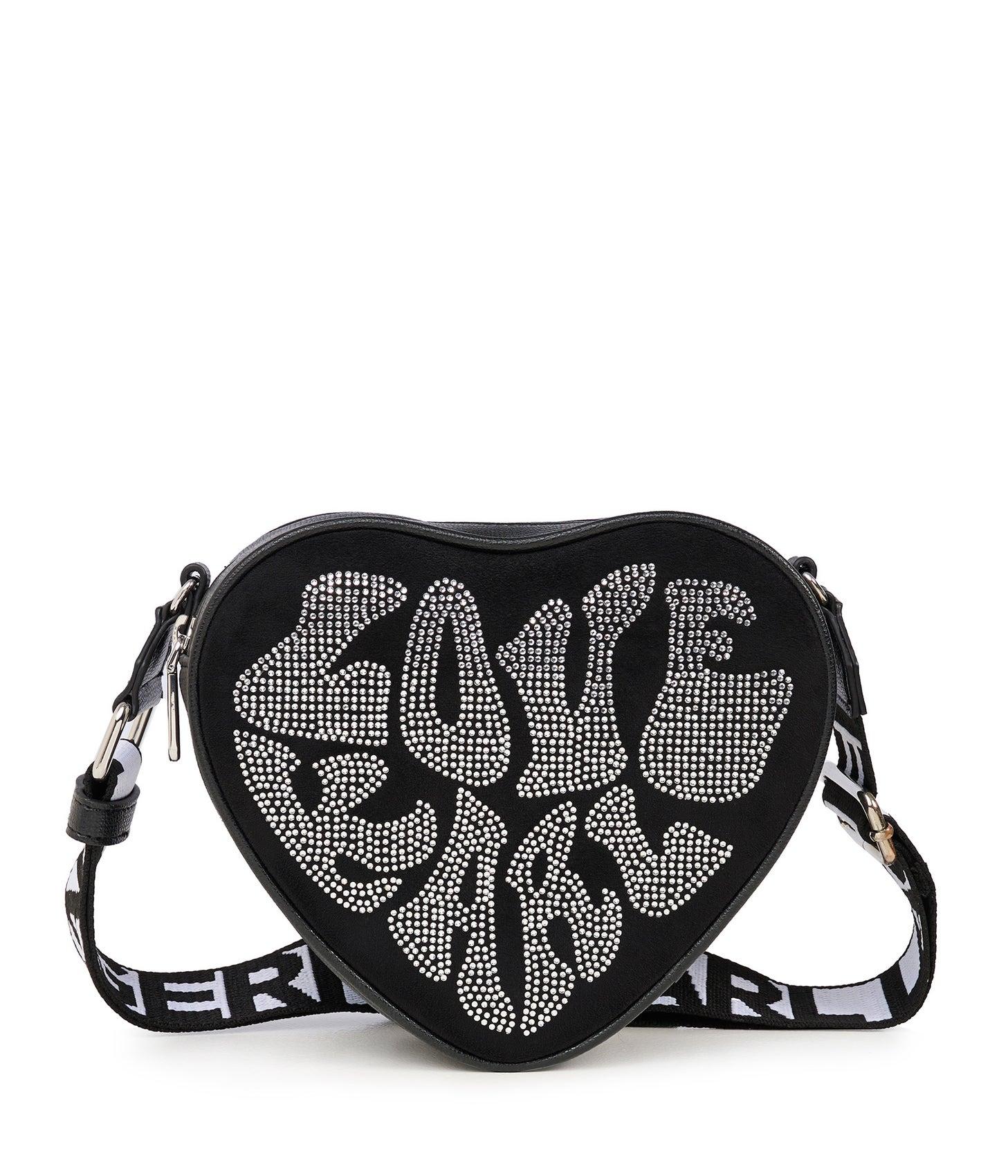 Karl Lagerfeld Women's Maybelle Heart Crossbody Bag Black/white Lyst