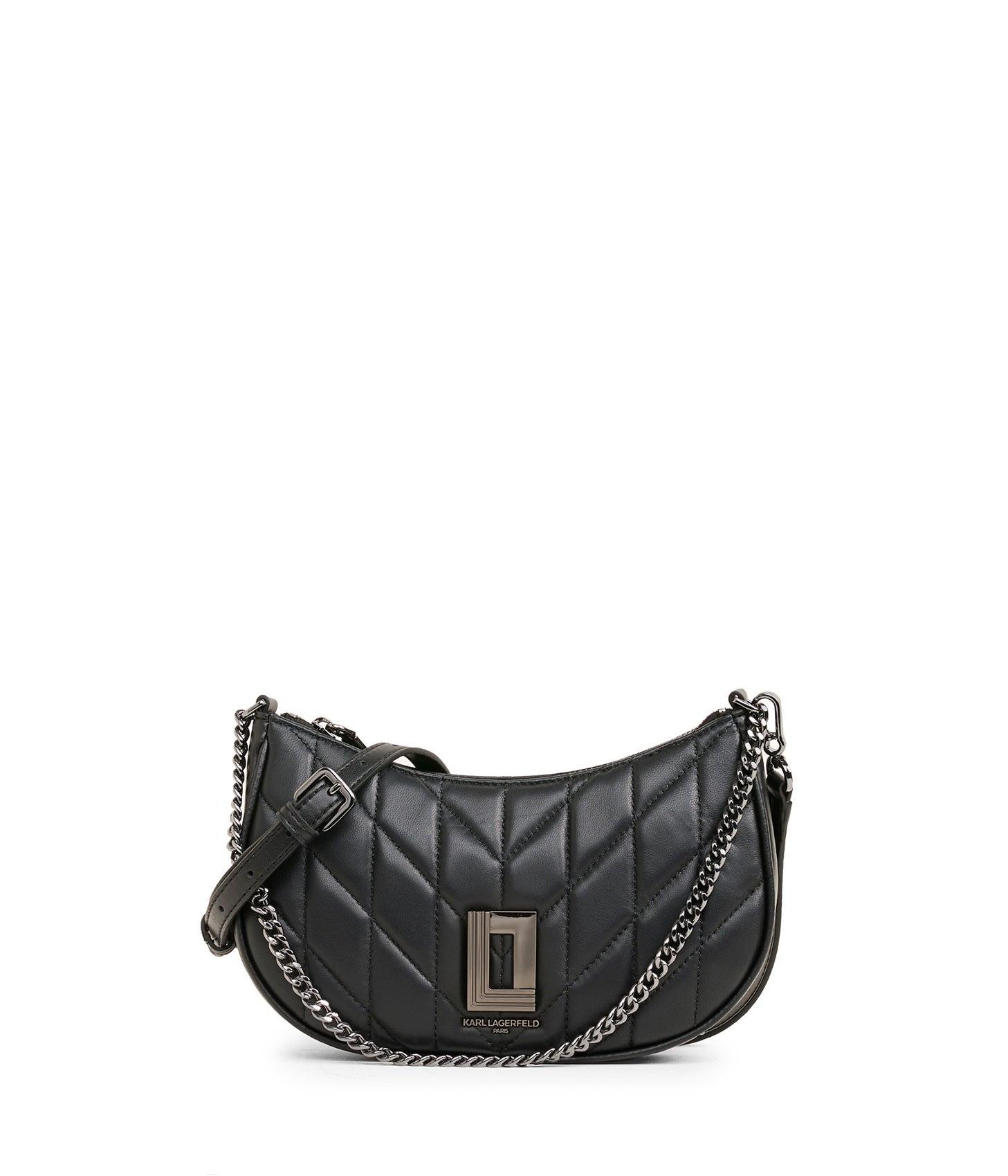 Karl Lagerfeld | Women's Lafayette Quilted Demi Crescent Crossbody Bag ...