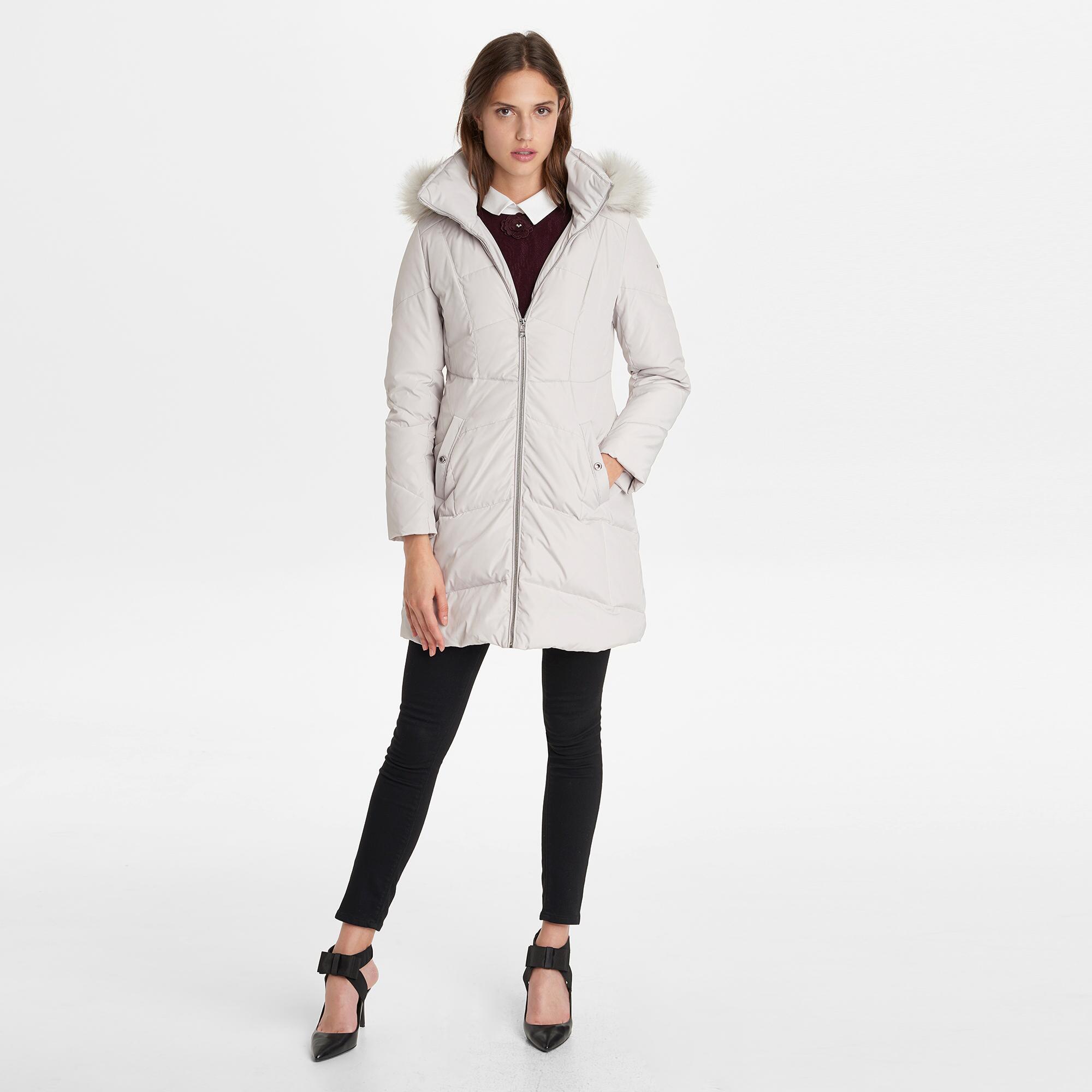 karl lagerfeld silver down padded jacket