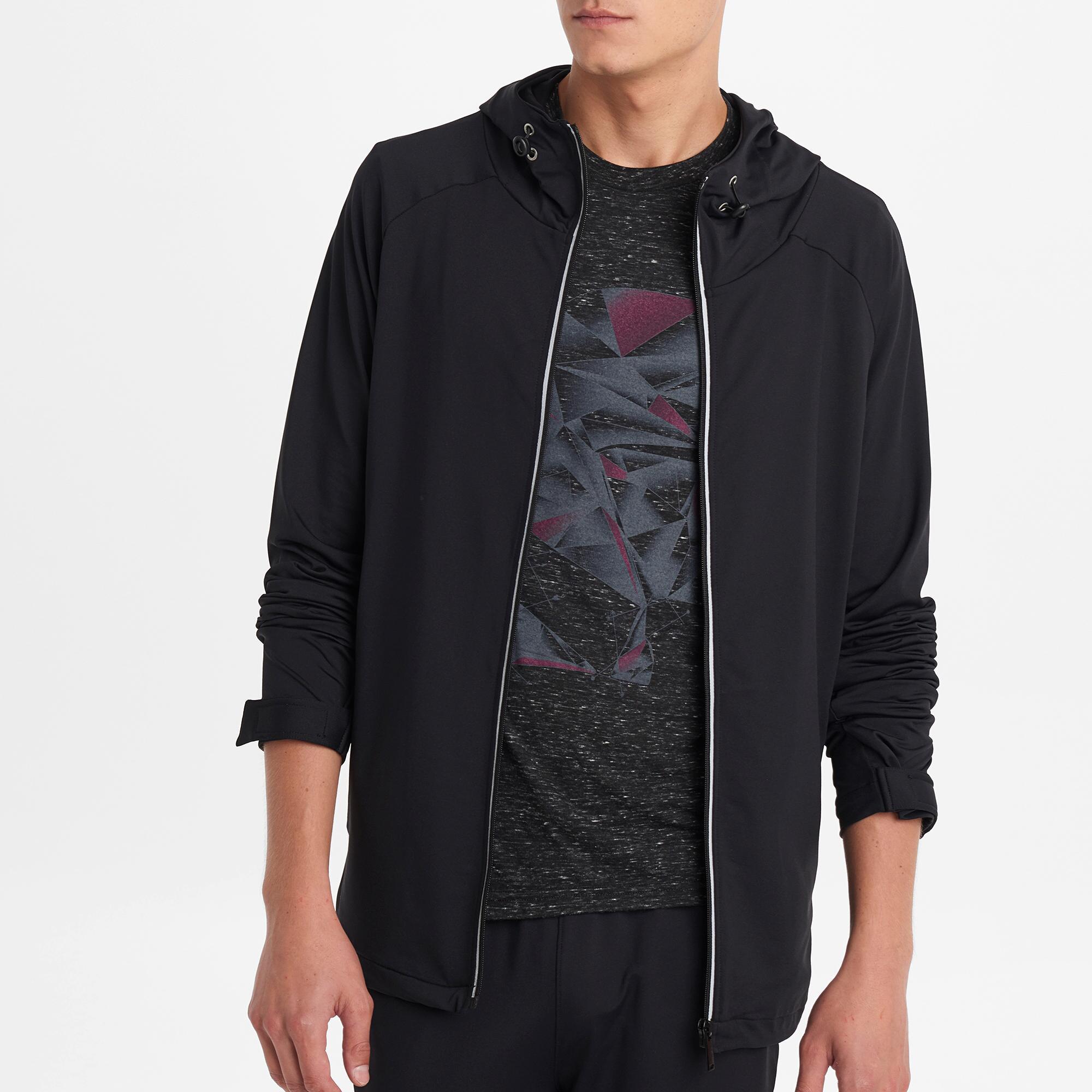 Karl Lagerfeld Synthetic Stretch Track Jacket With Reflective Detail in