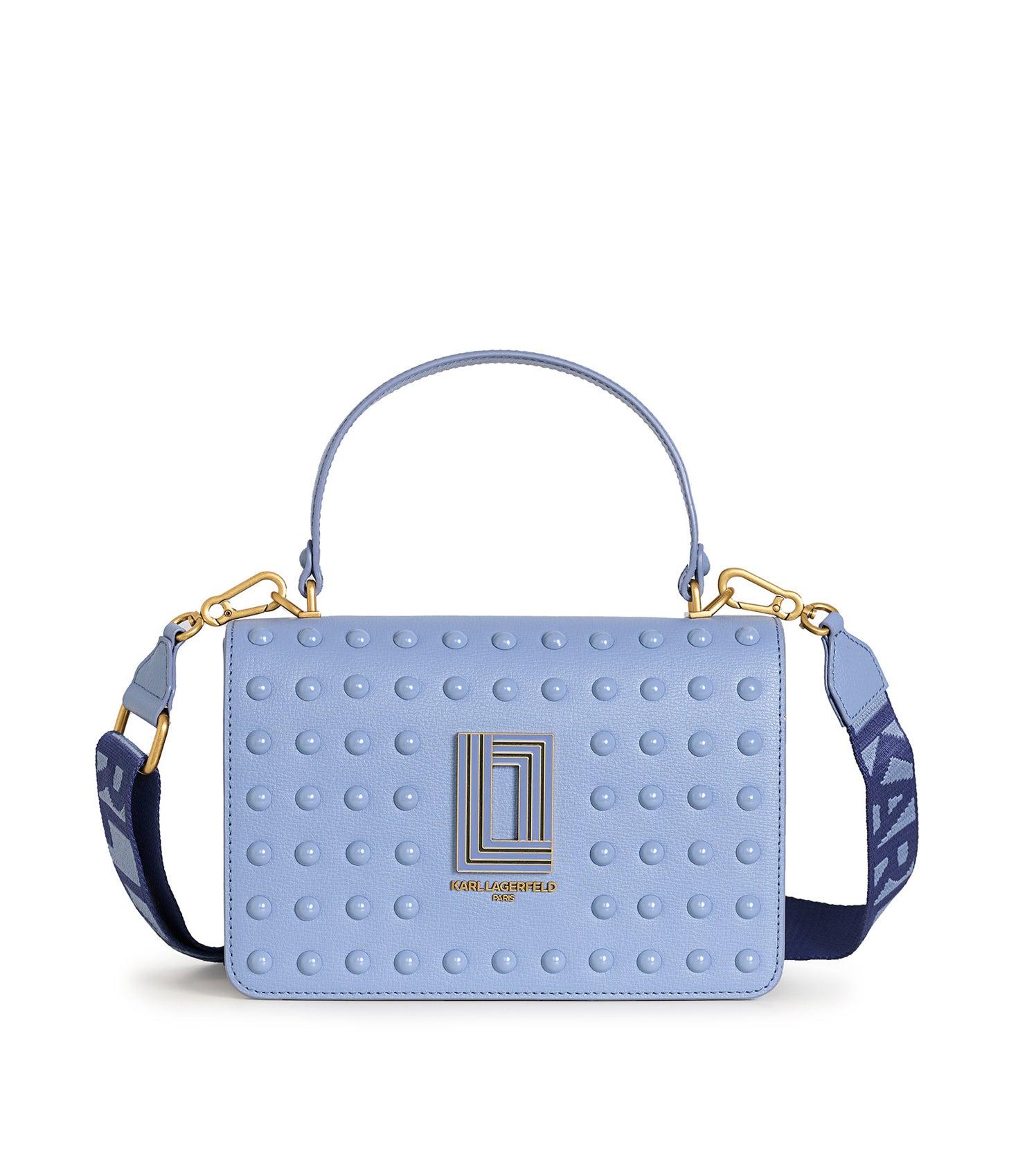 Karl Lagerfeld, Women's Simone Crossbody Bag With Handle, Blue Fog, Size