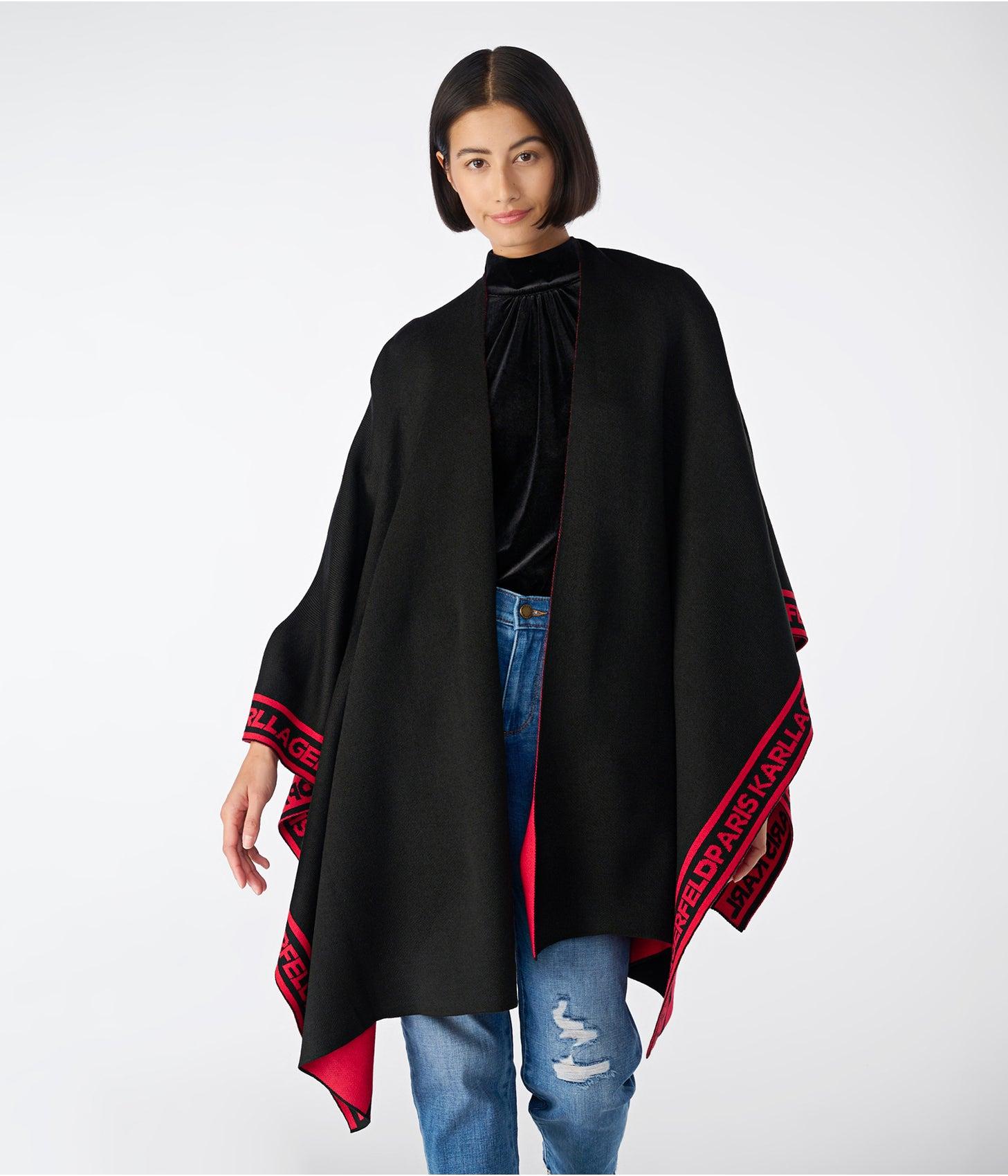 Karl Lagerfeld Women s Klp Logo Edge Shawl Red in Blue Lyst