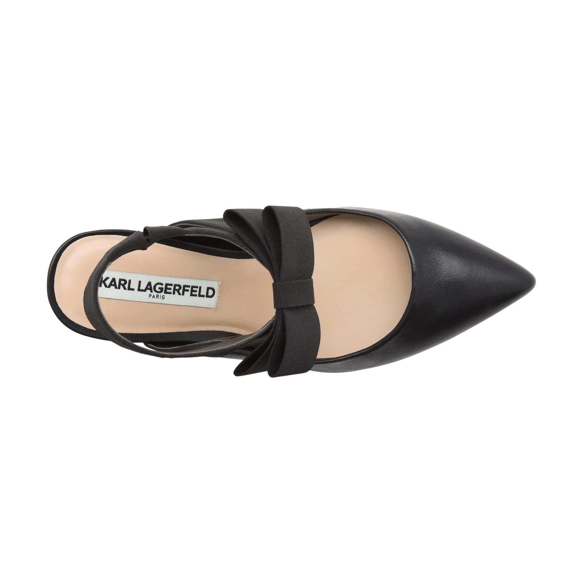 karl lagerfeld robin bow pumps
