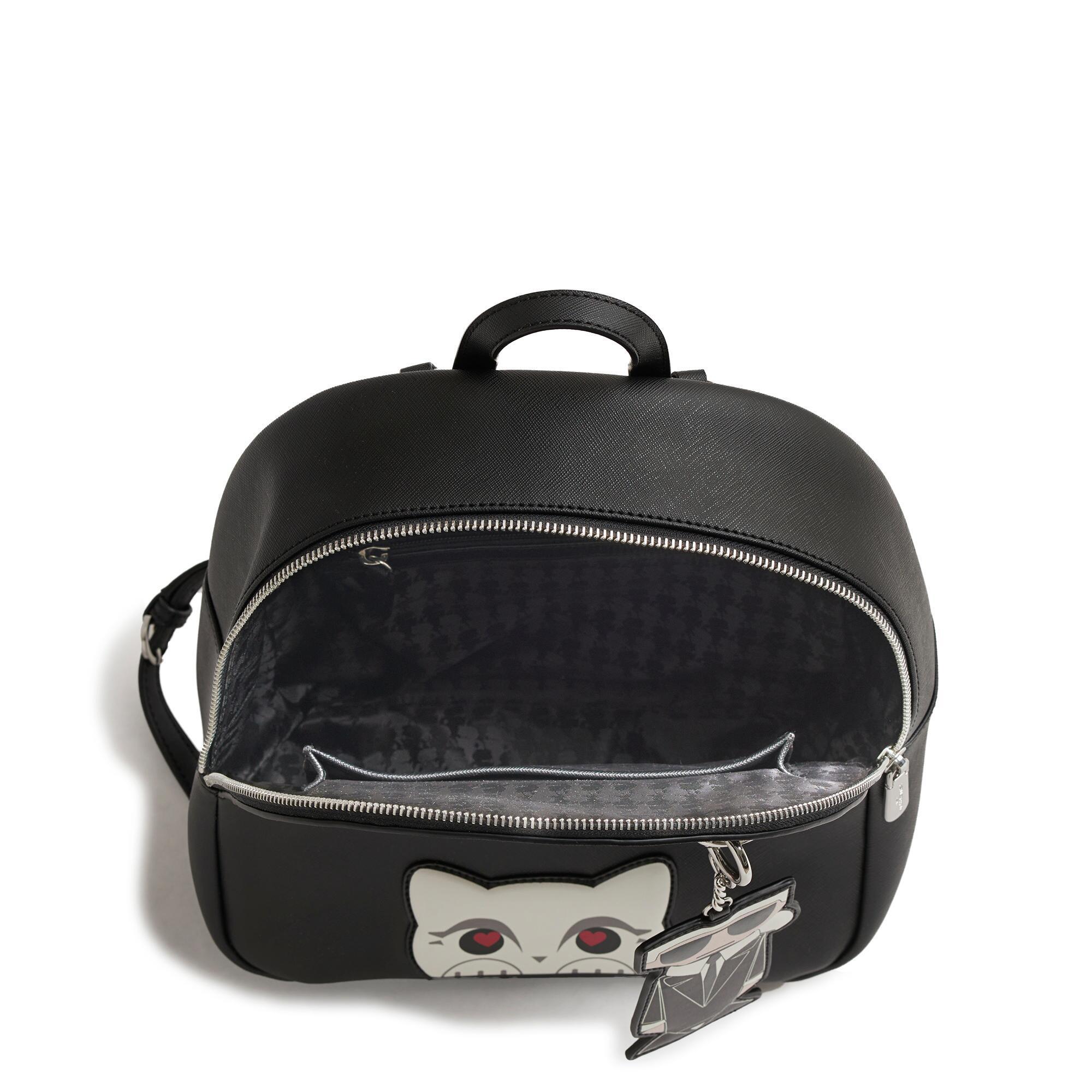 Karl Lagerfeld Adele Patch Backpack in Black