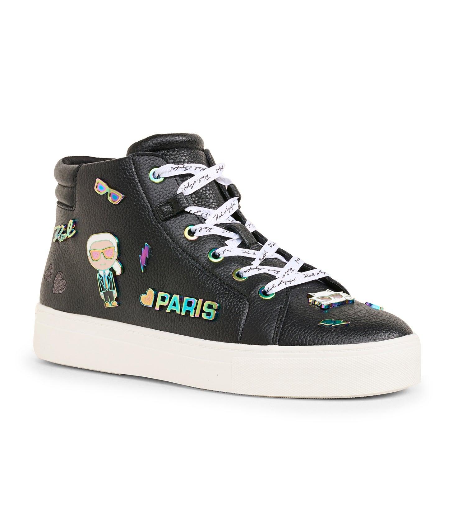 Karl Lagerfeld | Women's Catty Cate Pins High Top Sneakers | Black | Size 6  | Lyst