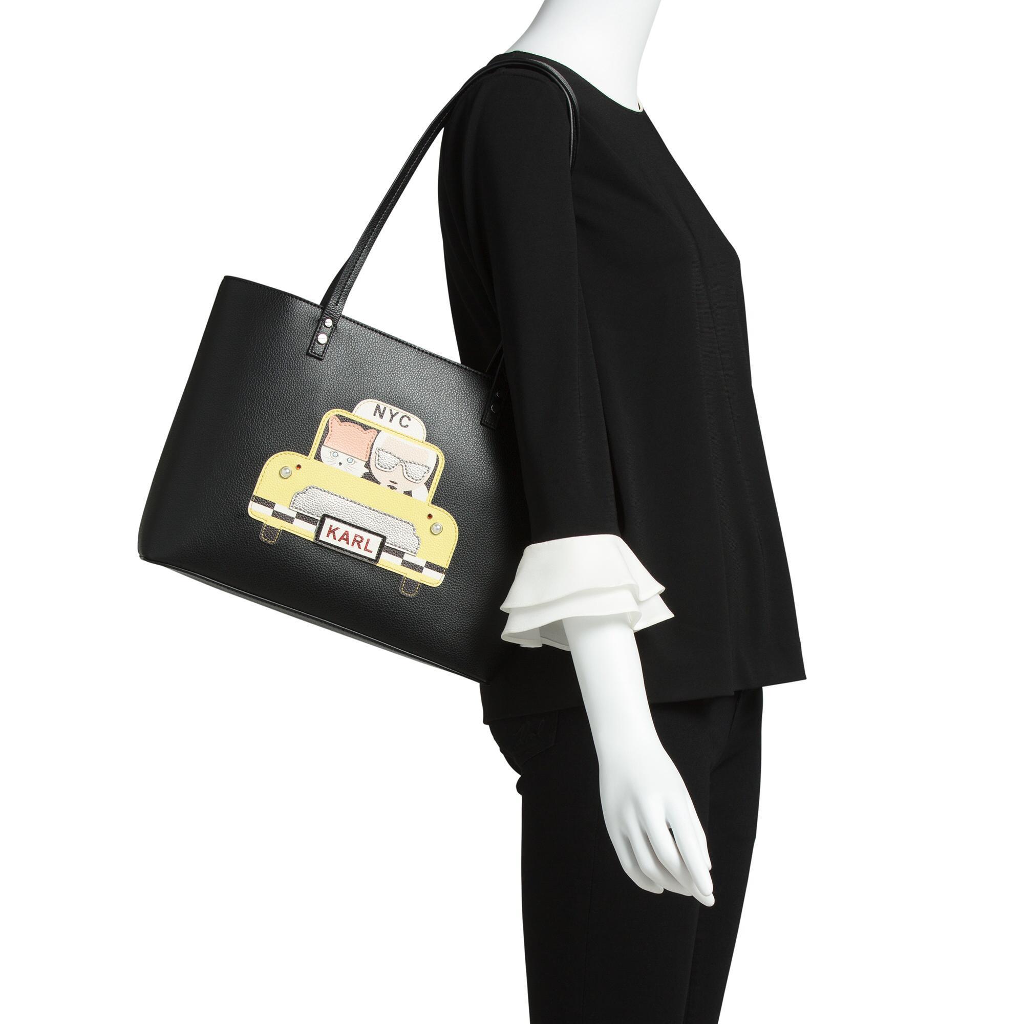 Karl Lagerfeld Taxi Maybelle Tote in Black | Lyst