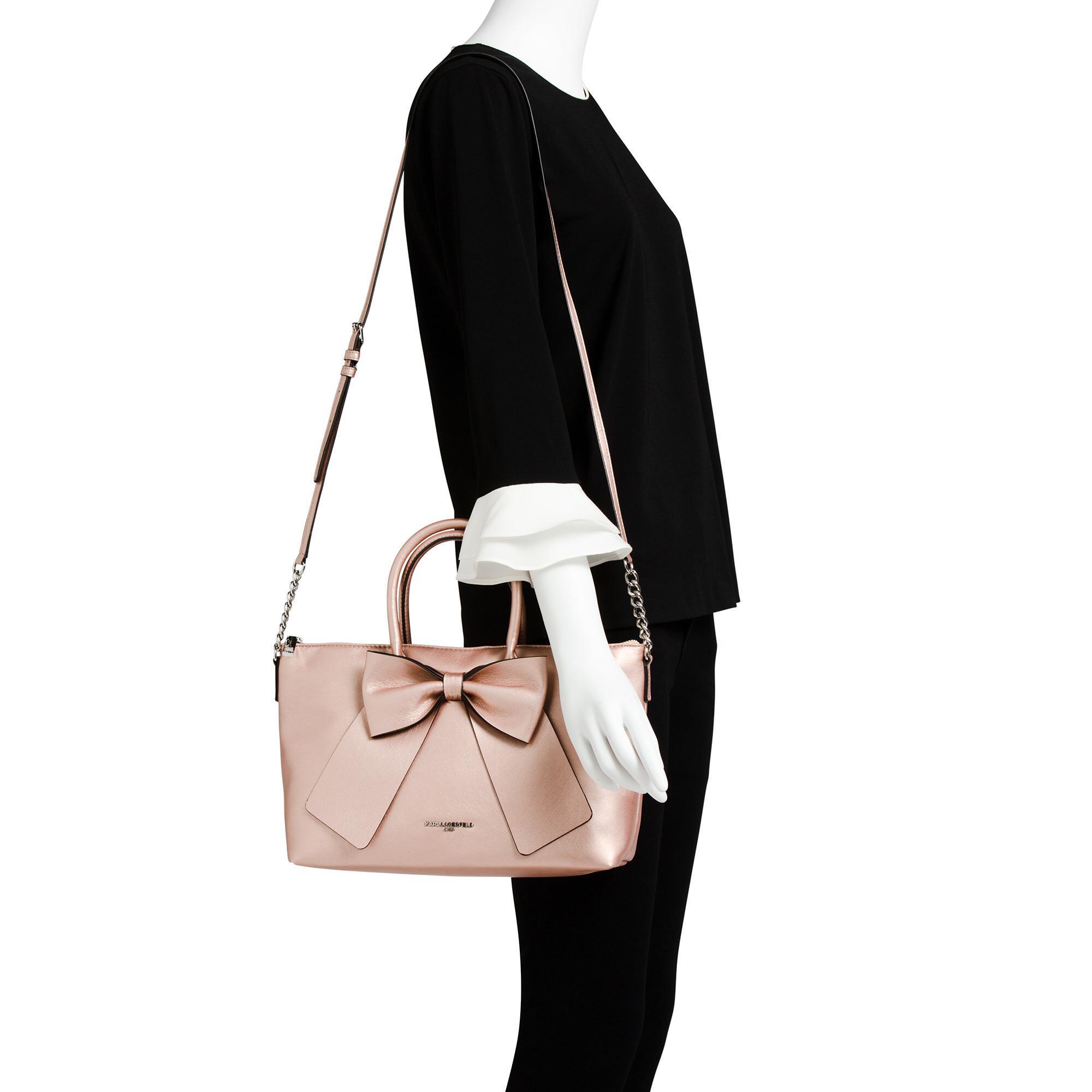 Karl Lagerfeld Kris Bow Bag in Pink | Lyst
