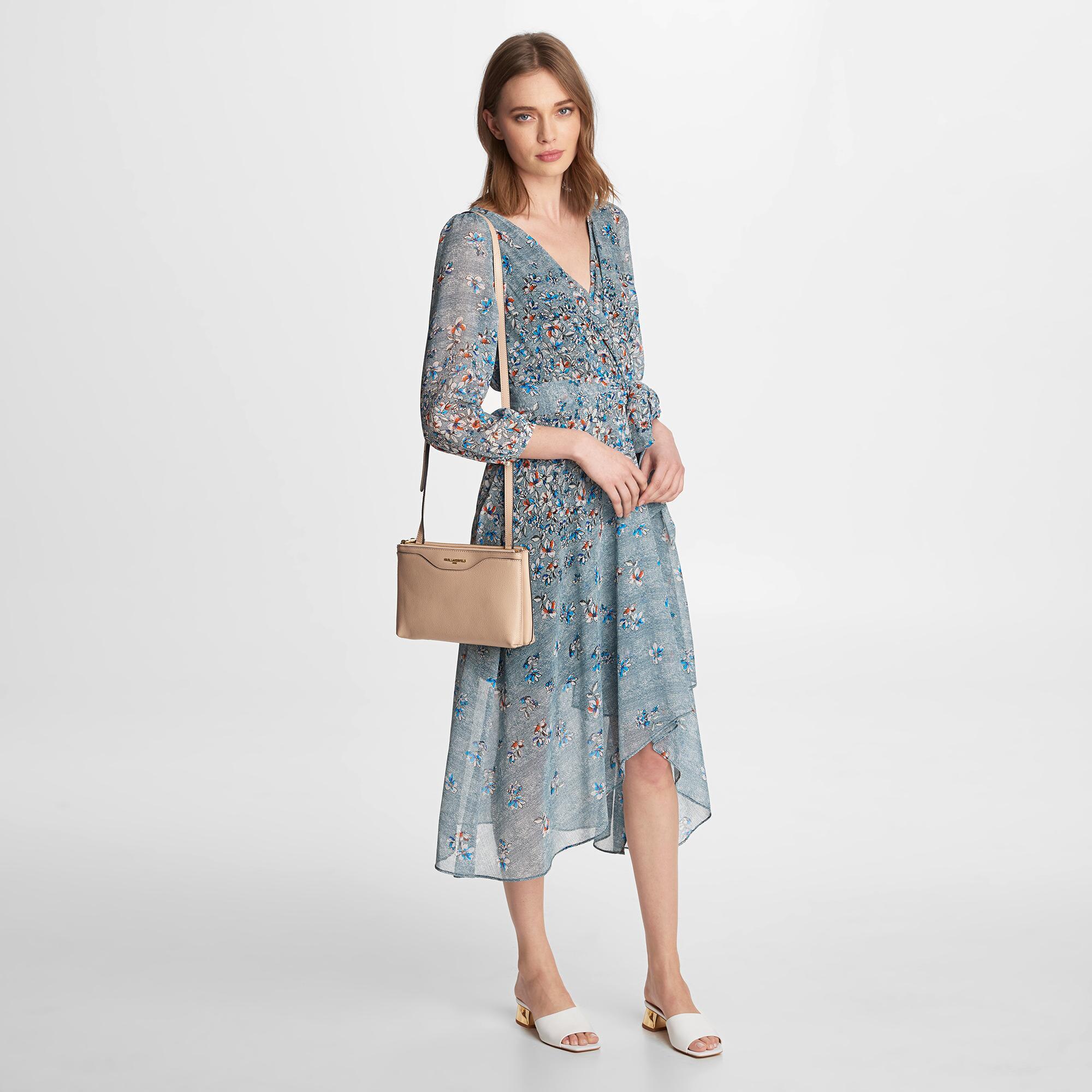 karl lagerfeld floral wrap dress