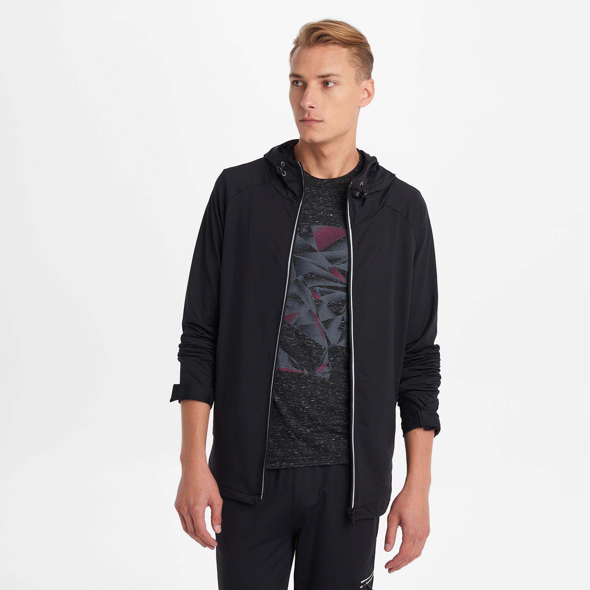Karl Lagerfeld Synthetic Stretch Track Jacket With Reflective Detail in