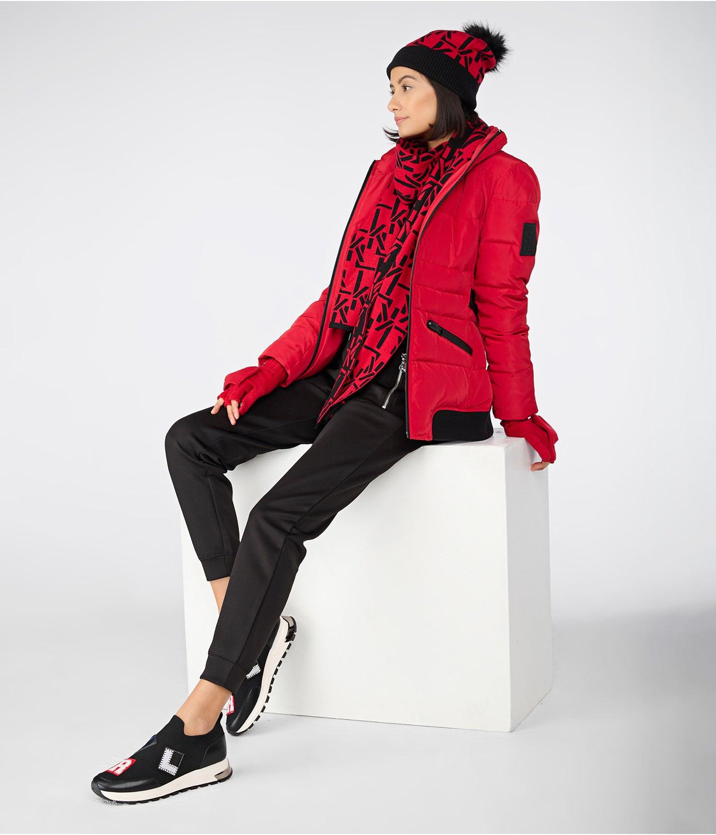 Karl Lagerfeld | Women's Luxe Nylon Puffer Jacket | Red | Size Xl | Lyst