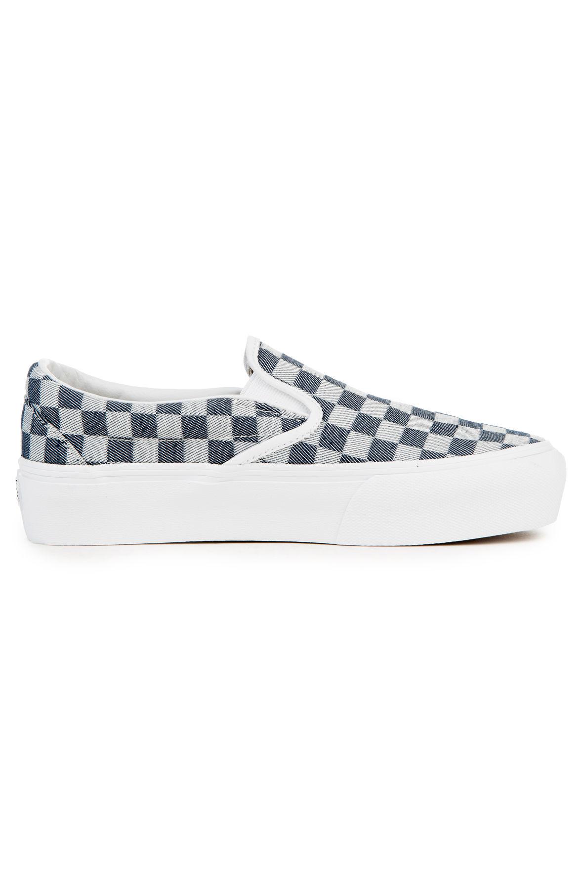 turquoise checkered vans womens