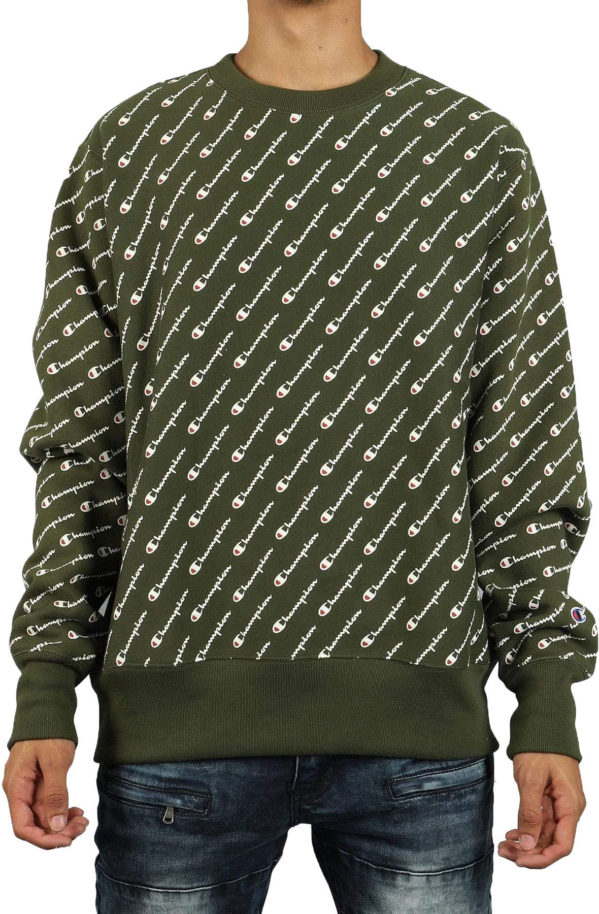 champion reverse weave aop crew