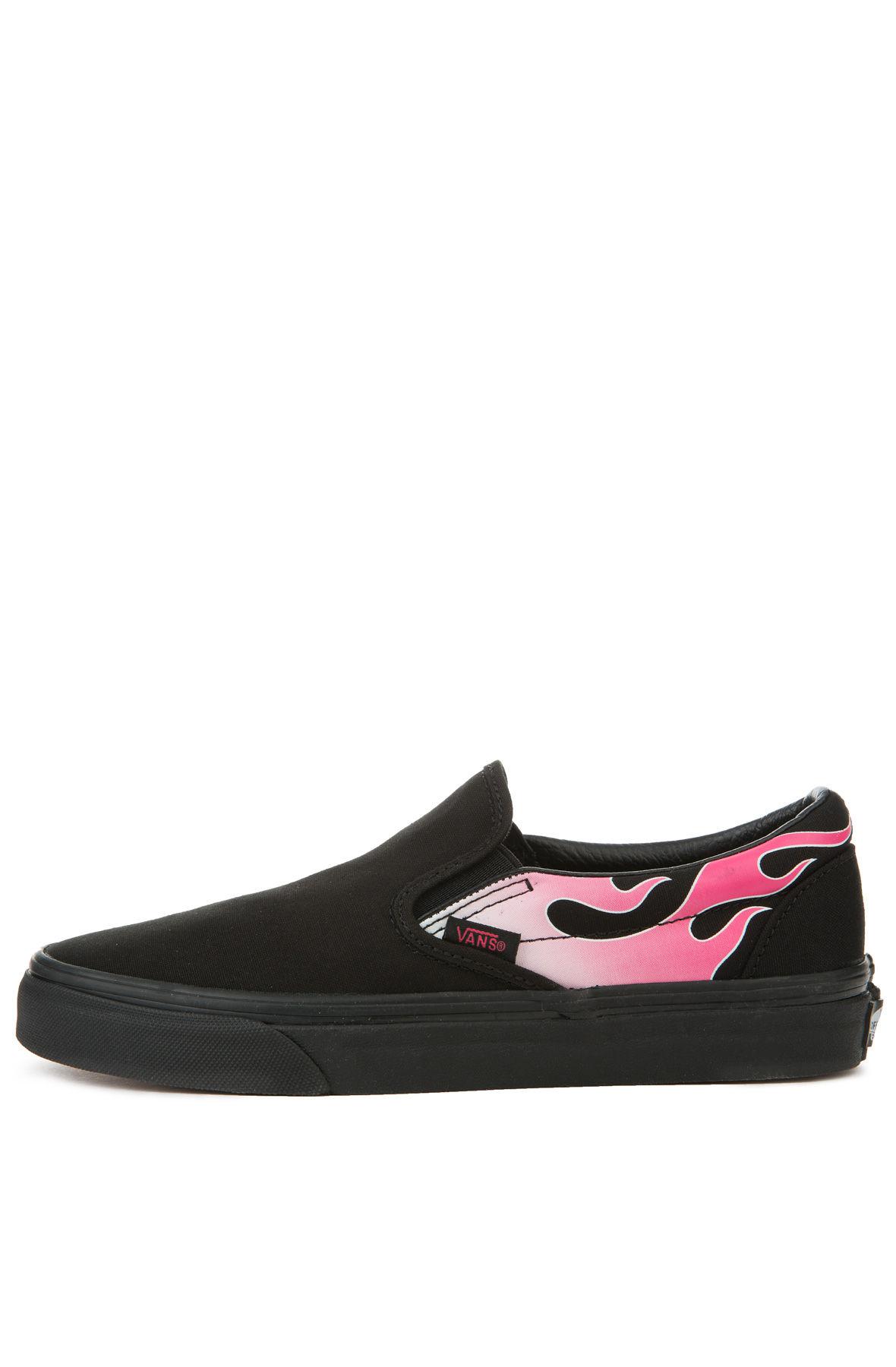 neon pink vans slip ons