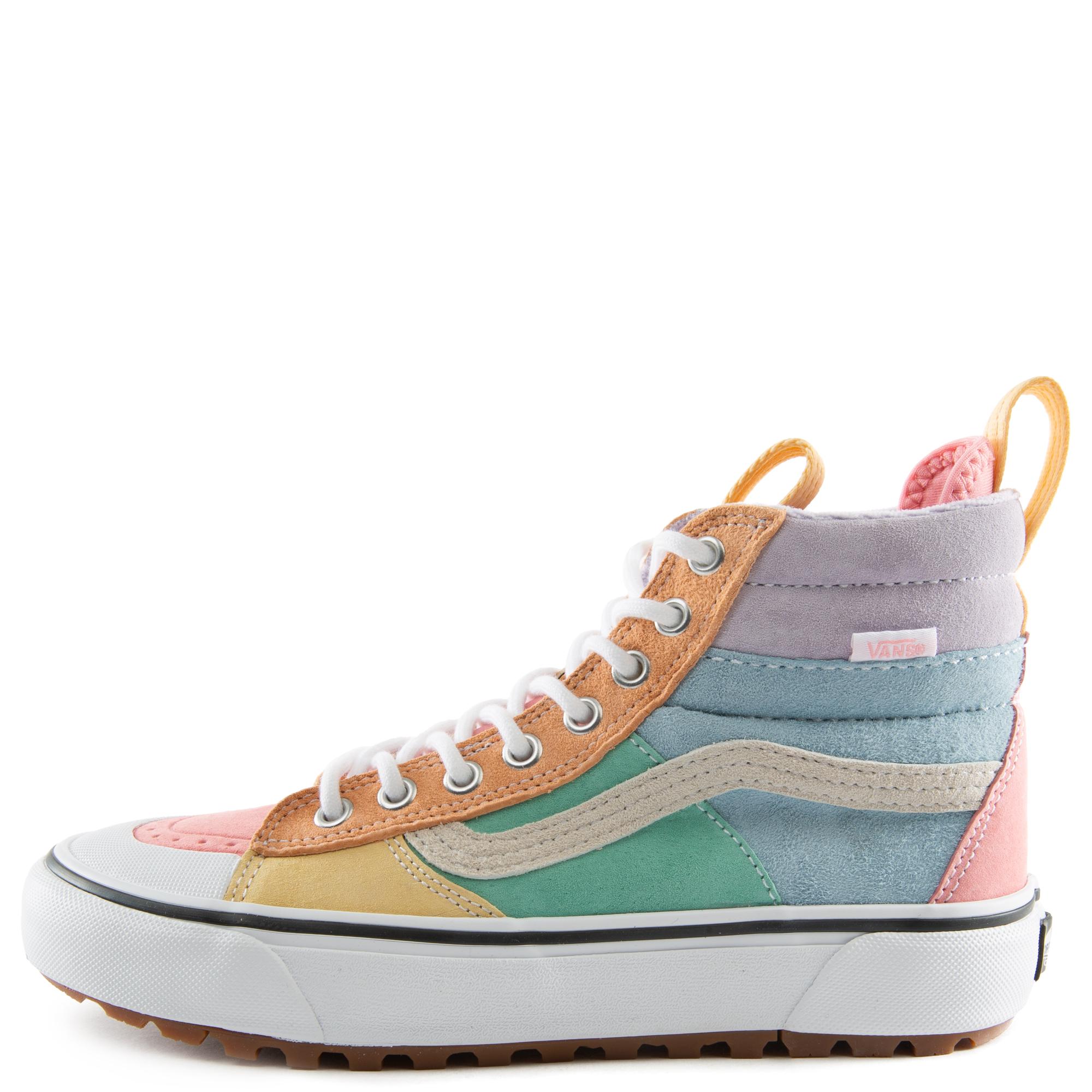 pastel multi colored vans
