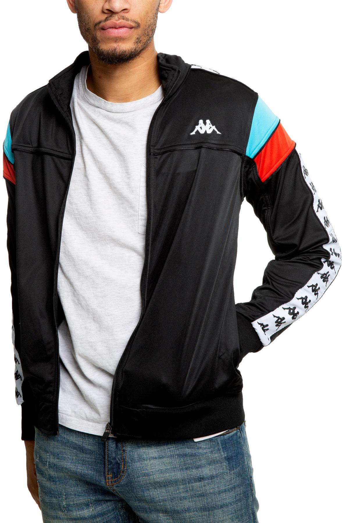 Kappa Synthetic 222 Banda Merez Slim Track Jacket in Black for Men Lyst