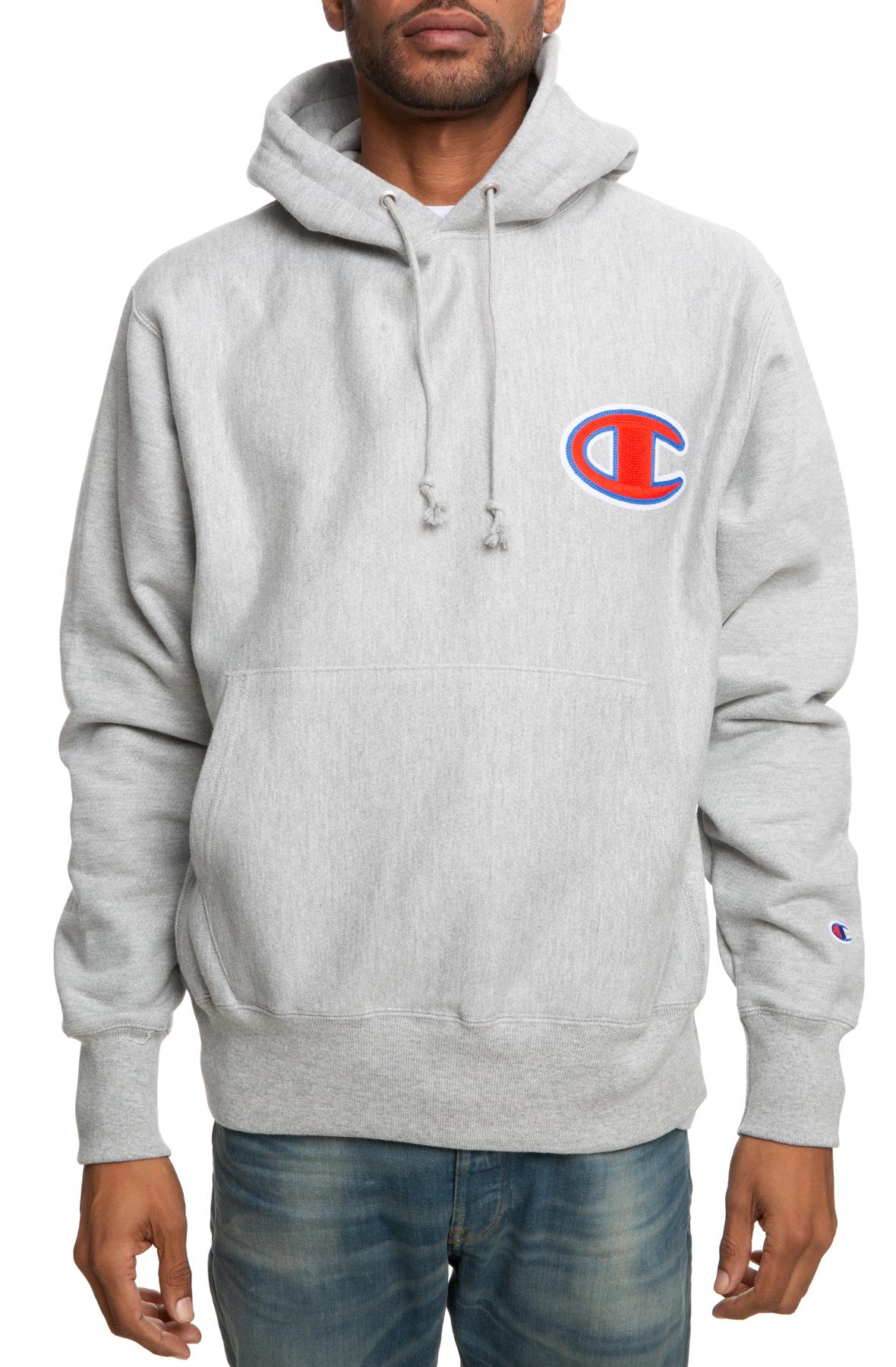 Champion Cotton Reverse Weave Pullover Hoodie in Gray for Men - Lyst