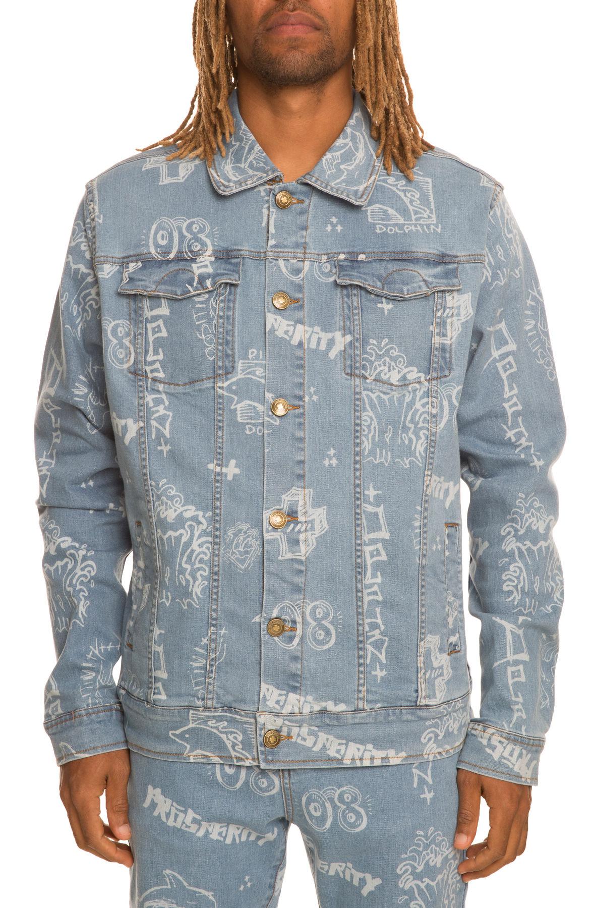 pink dolphin jean jacket